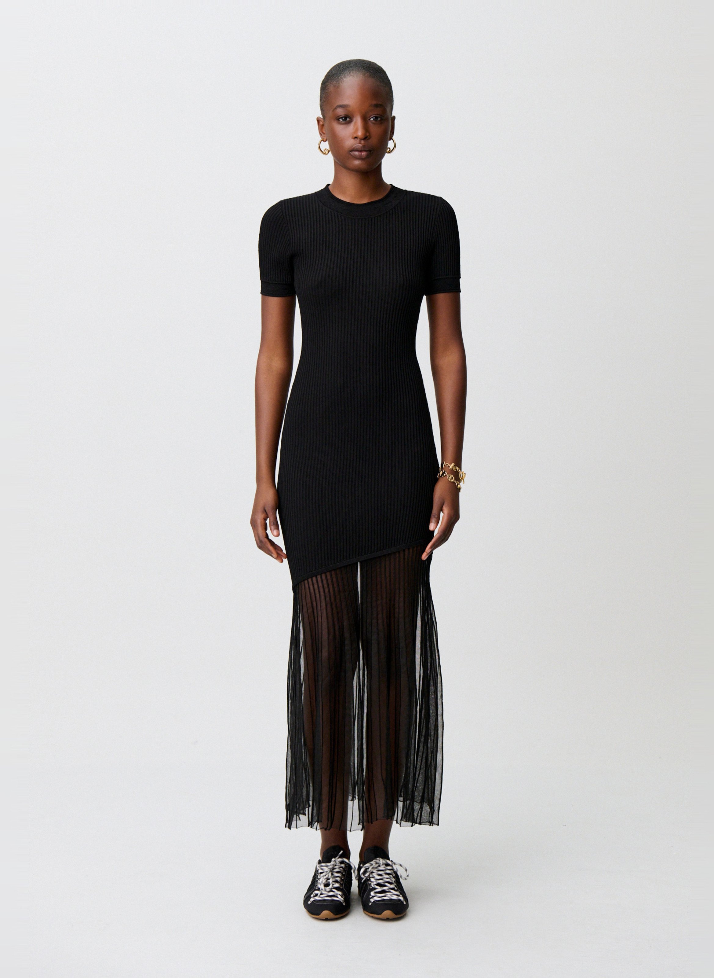 Robe longue ajustée unie CLAUDIE PIERLOT Noir
