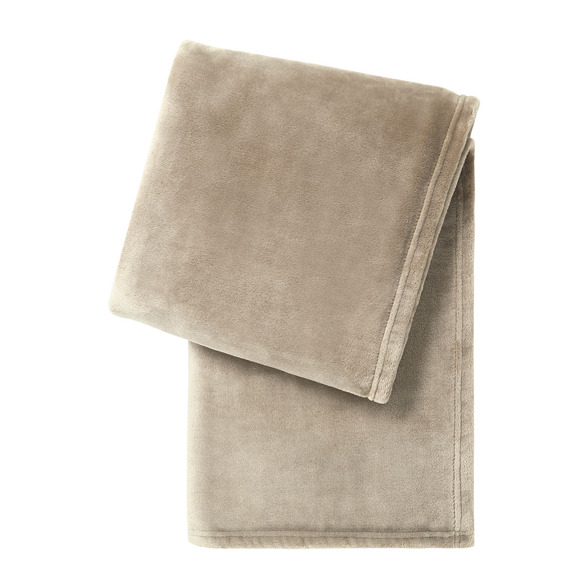 Plaid en polaire, castor DESFORGES Beige