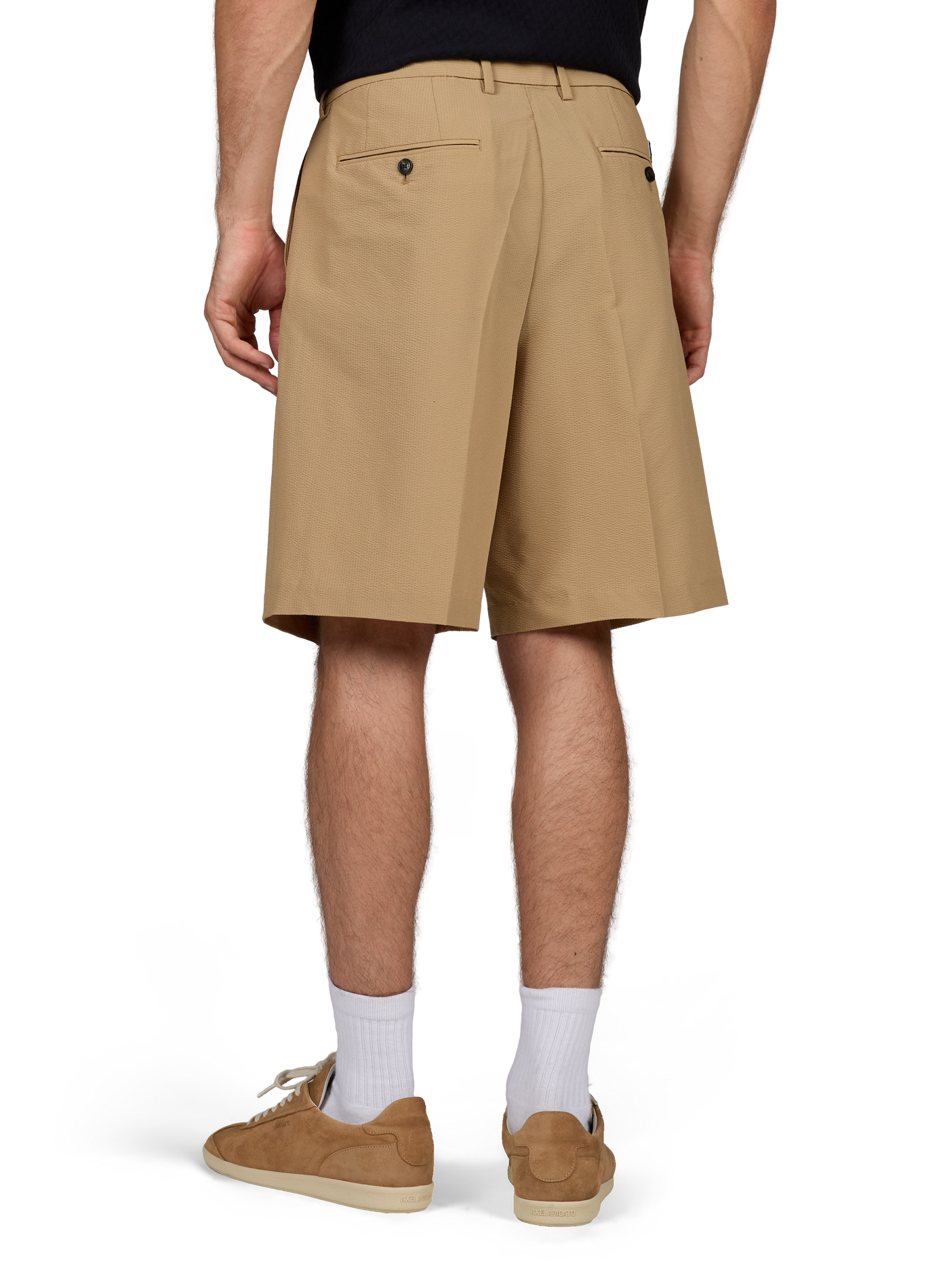 Textured Bermuda Shorts EMPORIO ARMANI Beige