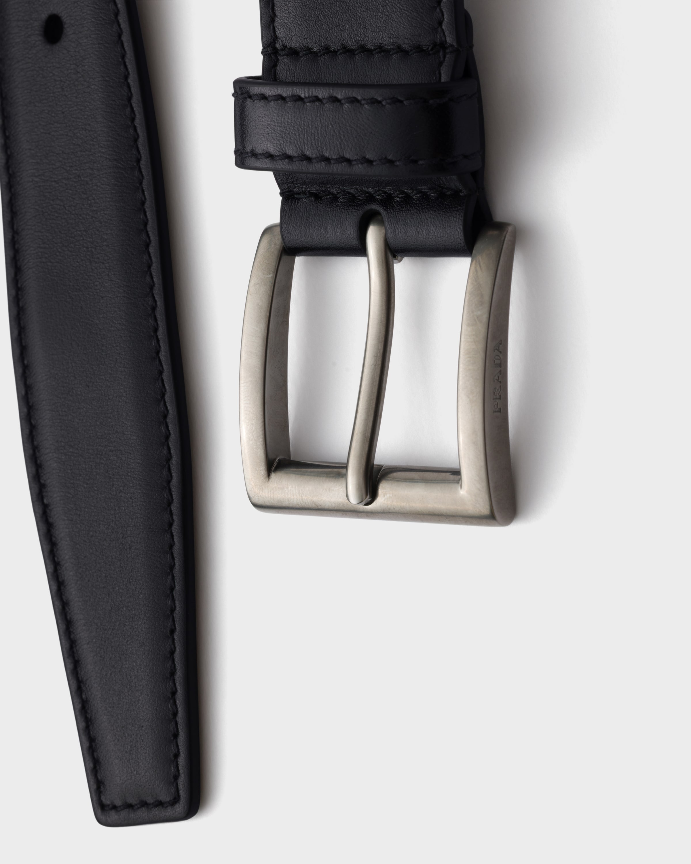 Ceinture en cuir PRADA Noir