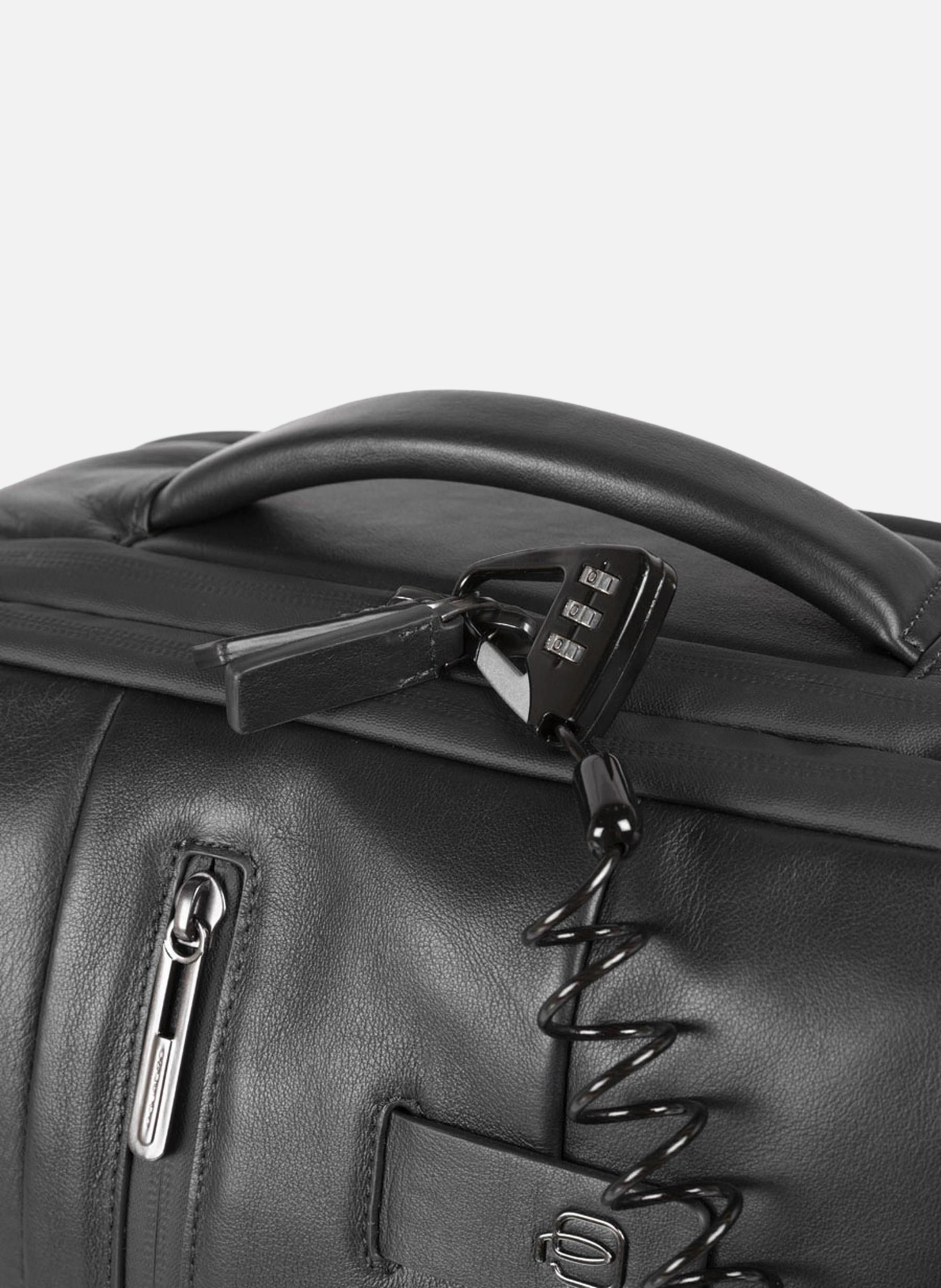 Slim laptop backpack 17,3" PIQUADRO Black