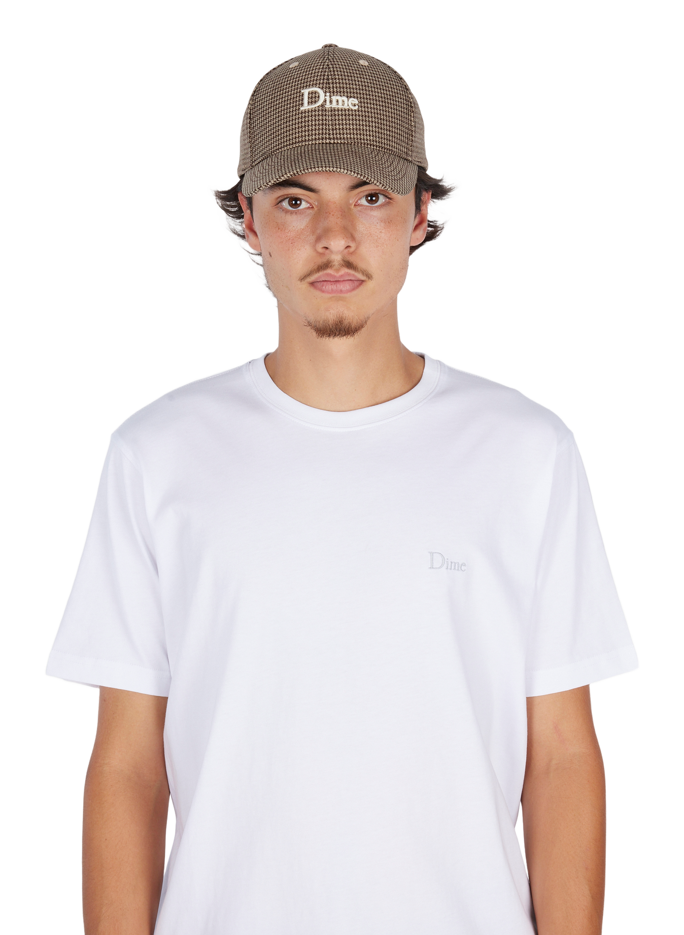 Houndstooth cap DIME Brown