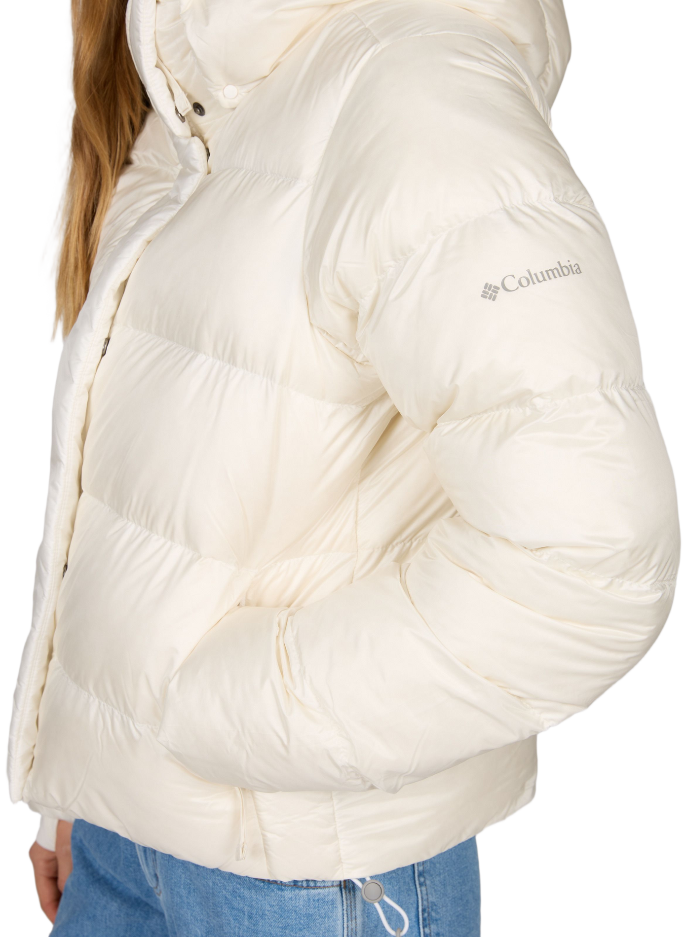Short hooded puffer jacket Amaze Puff COLUMBIA Beige