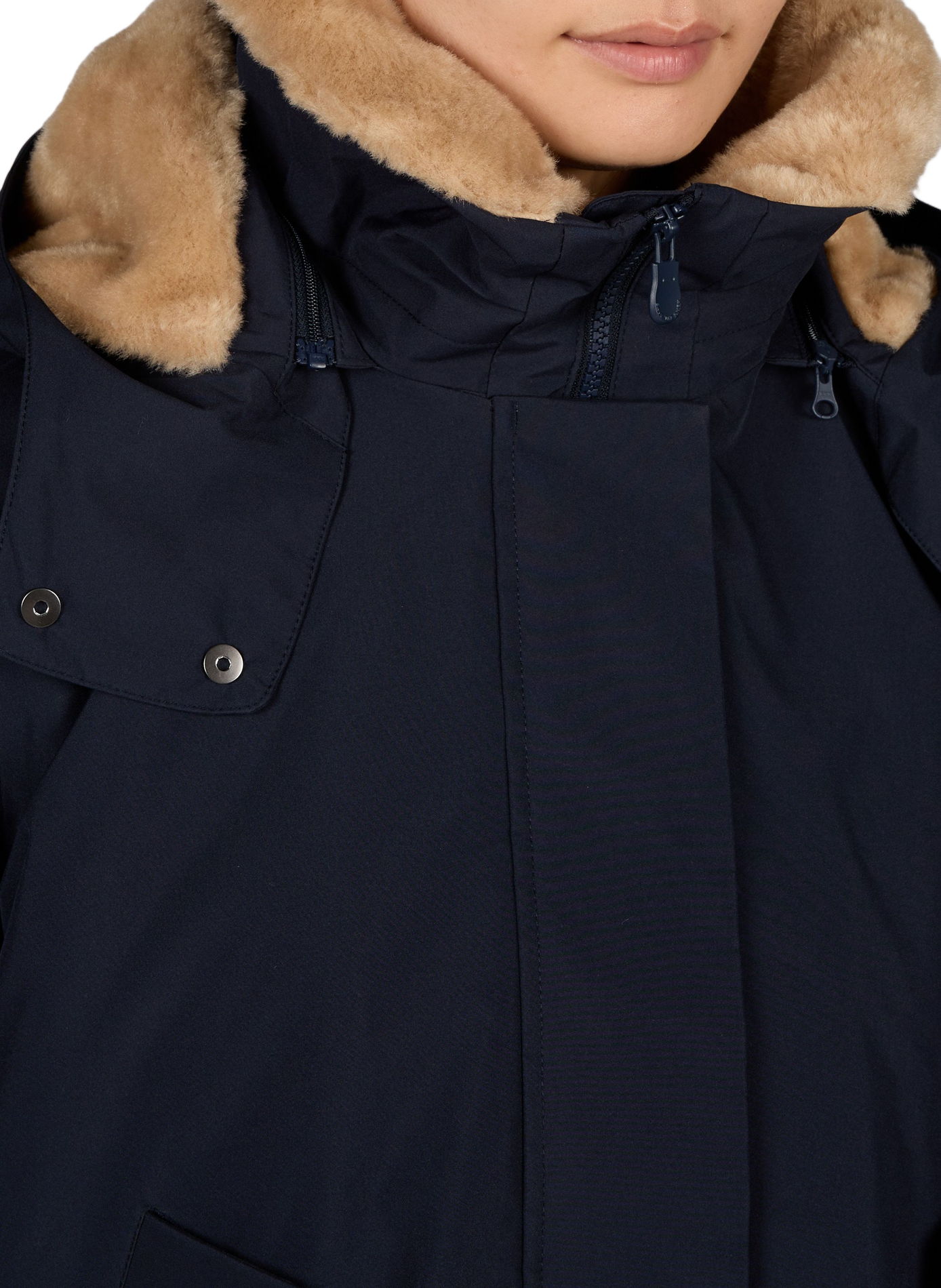 Oversized coat with removable hood SAVE THE DUCK Blue