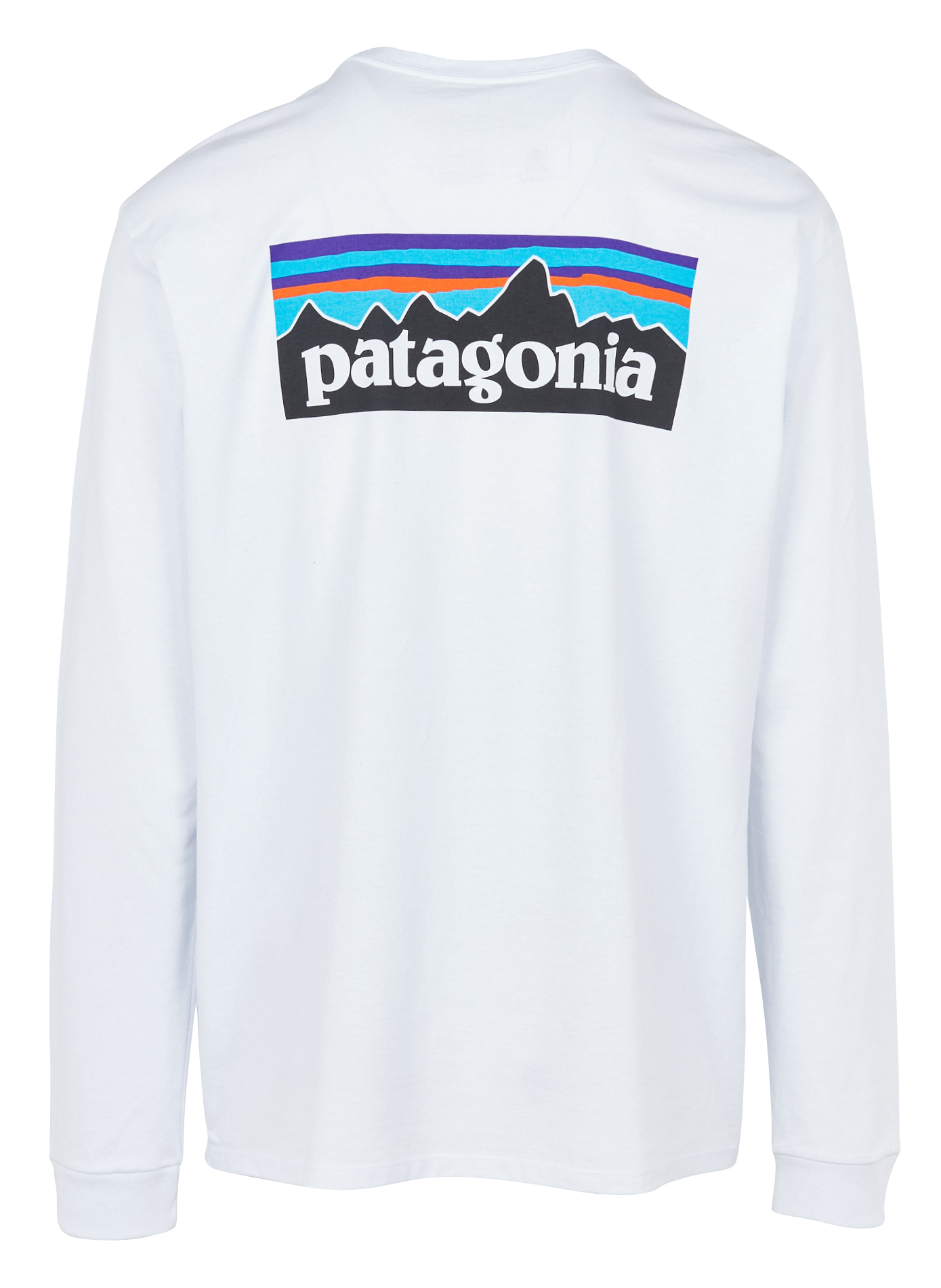 T-shirt met ronde hals, regular-fit, bedrukt met zeefdruk op gerecycled gemengd katoen PATAGONIA Wit