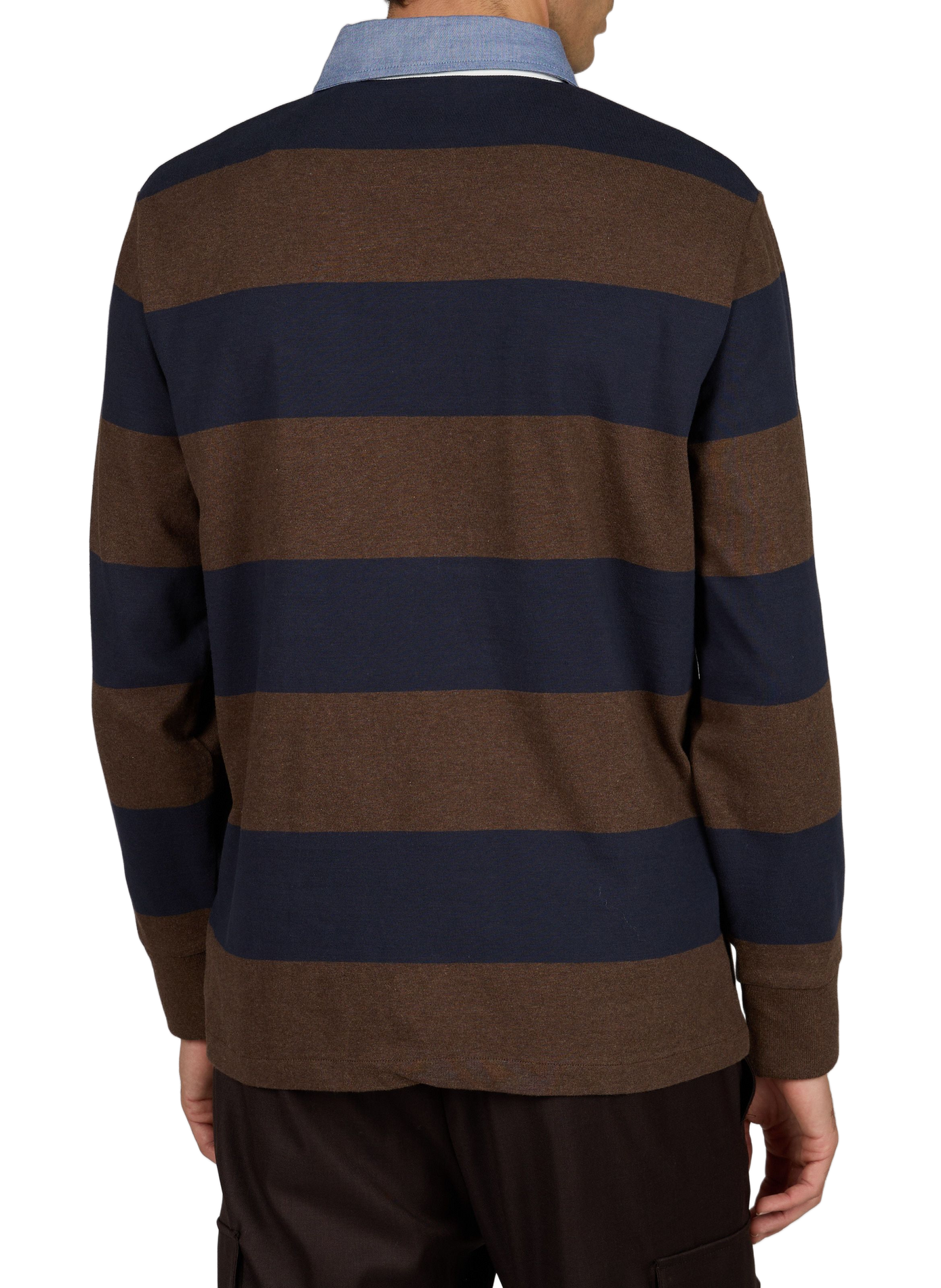 Long-sleeved cotton polo shirt GANT Brown
