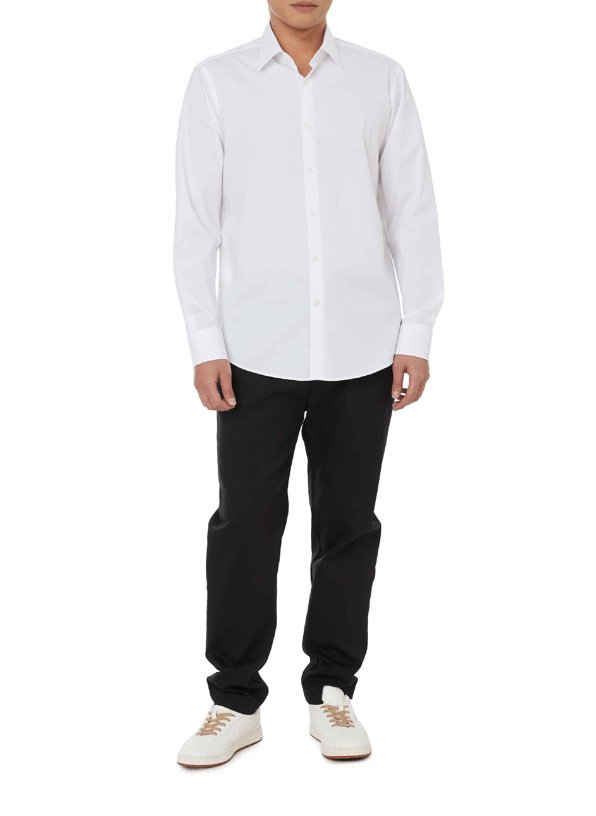 Baumwollpopelinehemd BOSS Weiss