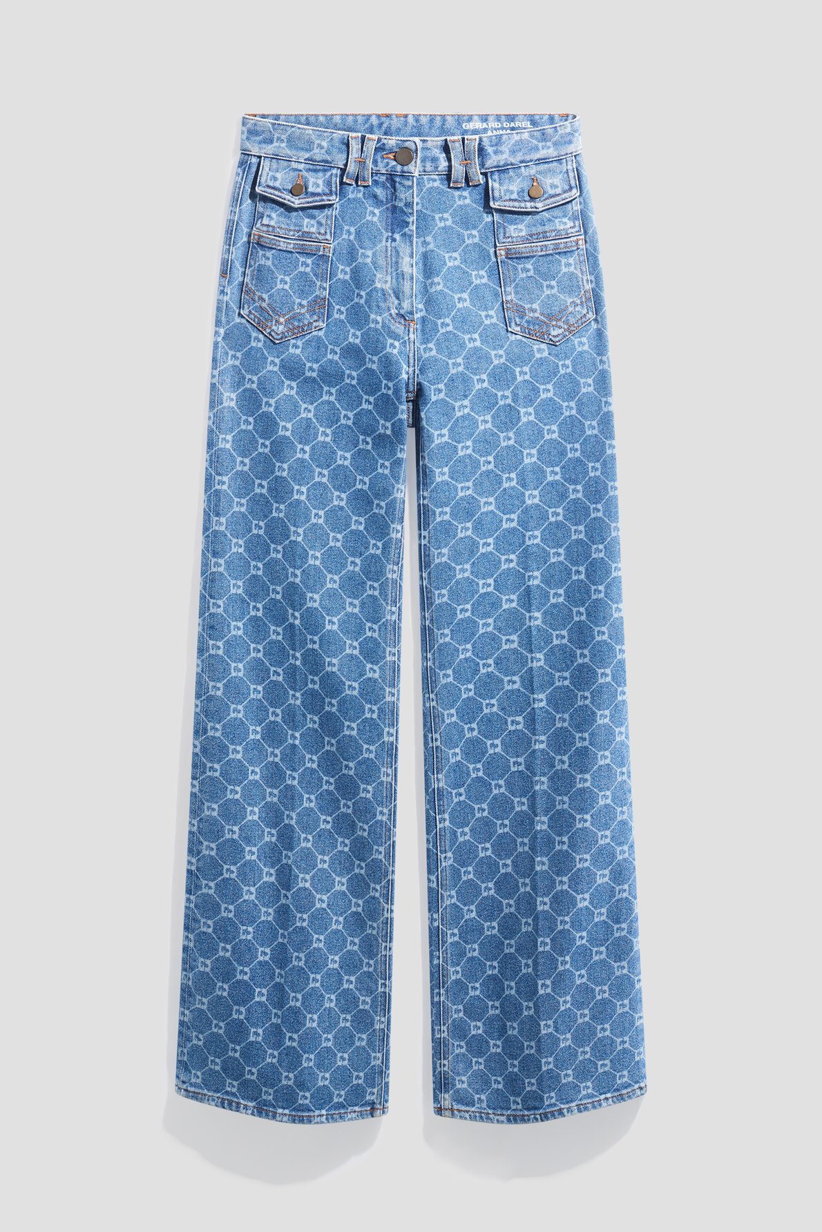 Jean flare à monogramme - anna GERARD DAREL Bleu