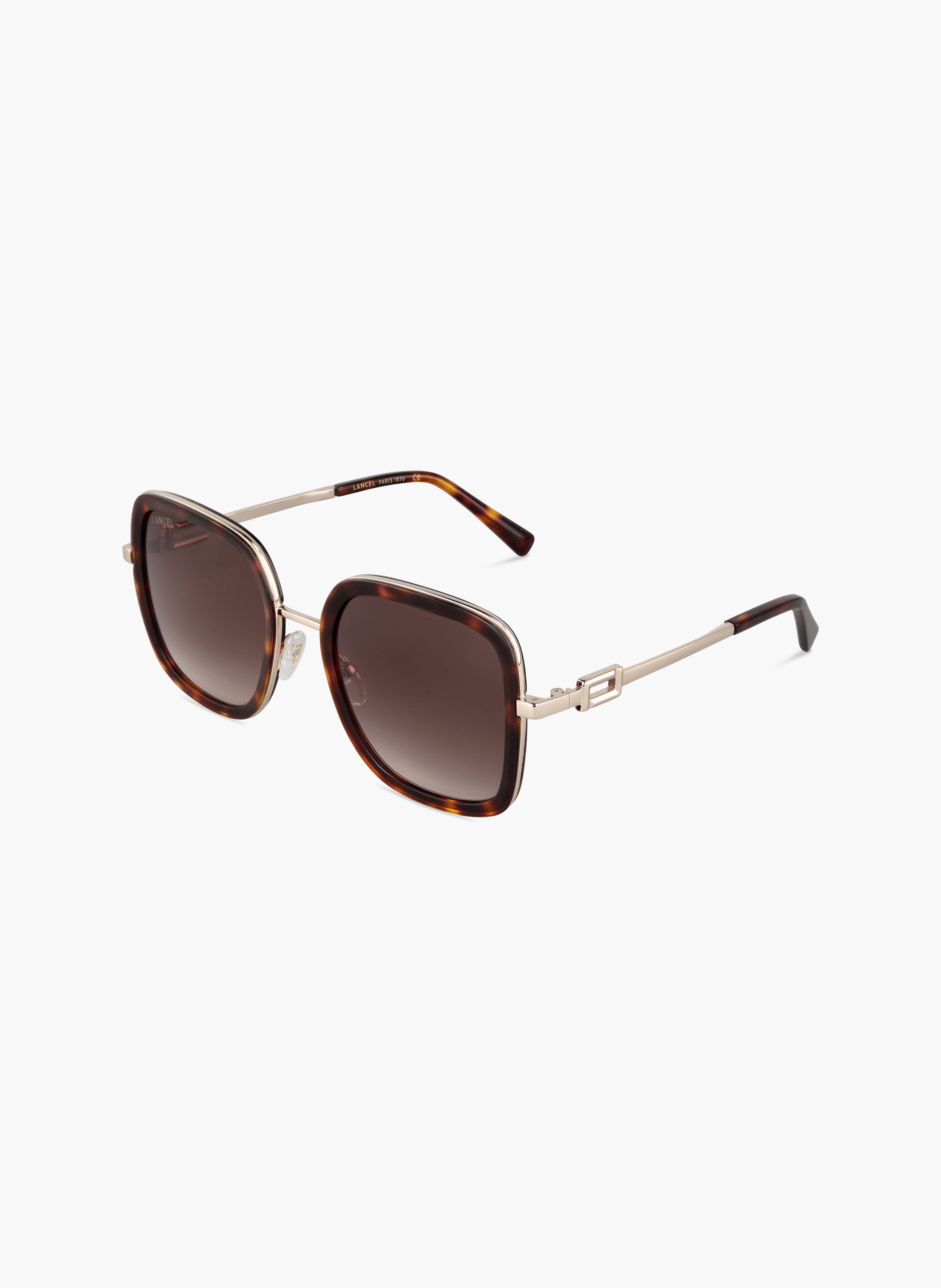 Zonnebril Tess van Lancel van acetaat LANCEL Bruin
