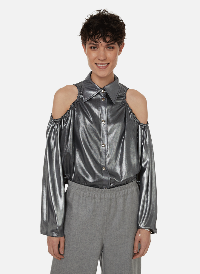 Reversible cold-shoulder blouse VICTORIA/TOMAS