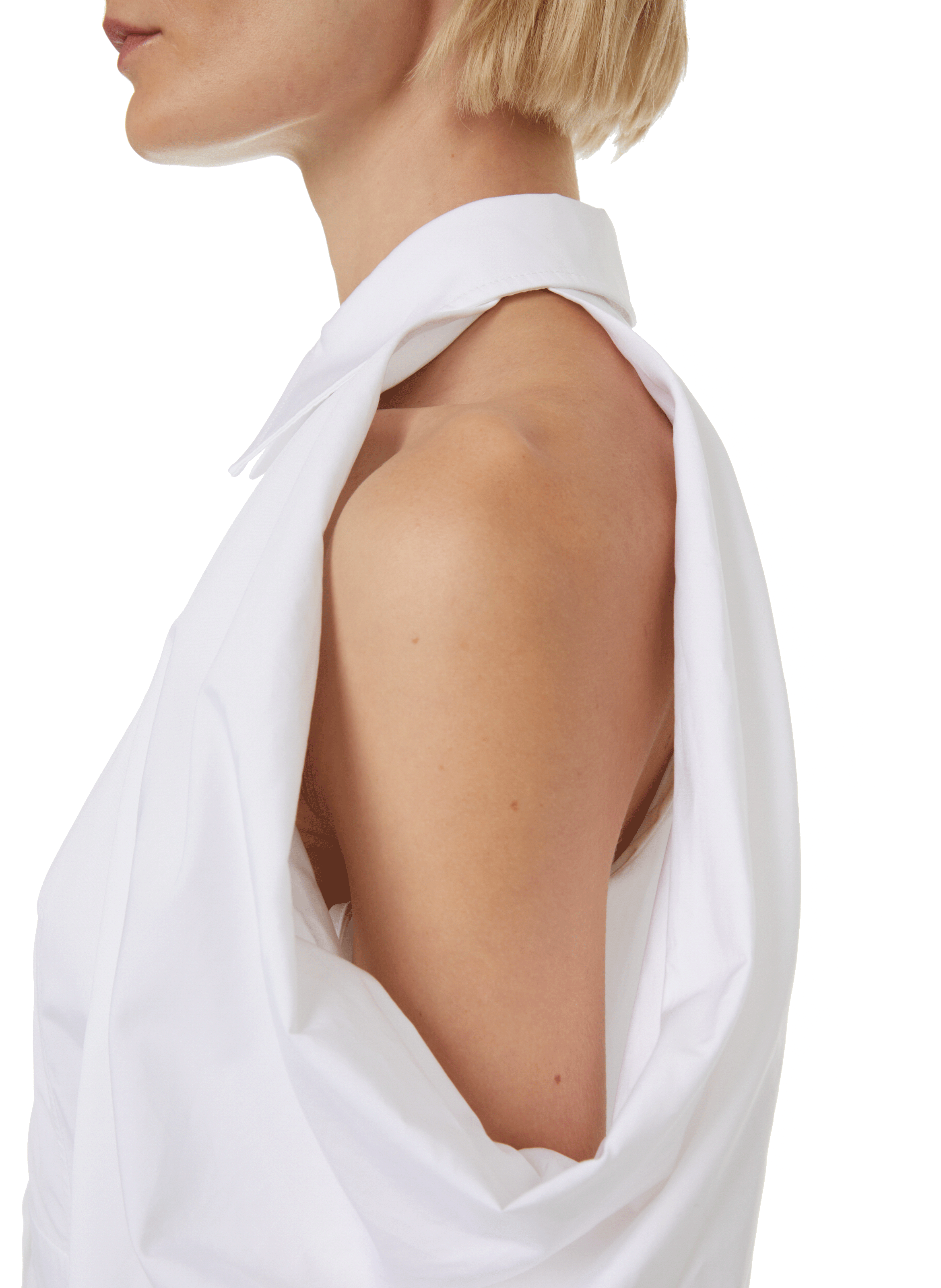 Robe longue en coton ALEXANDER MCQUEEN Blanc