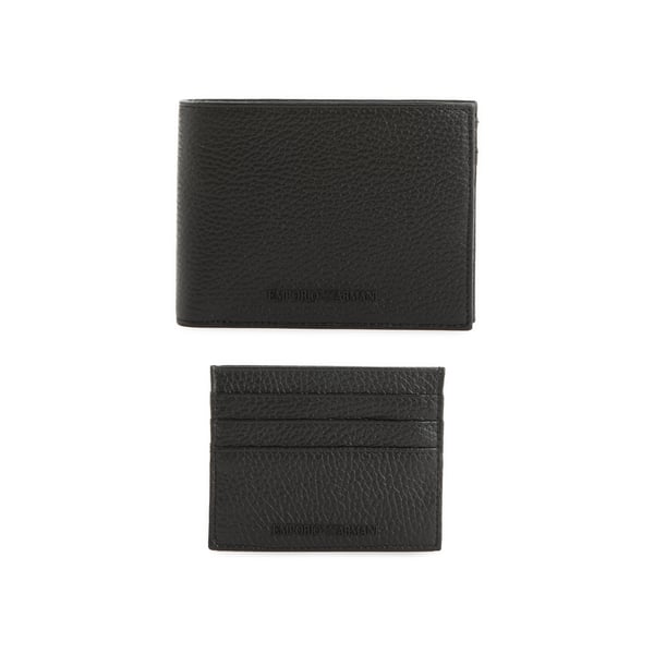 Set portefeuille et porte-cartes en cuir Set portefeuille et porte-cartes en cuir