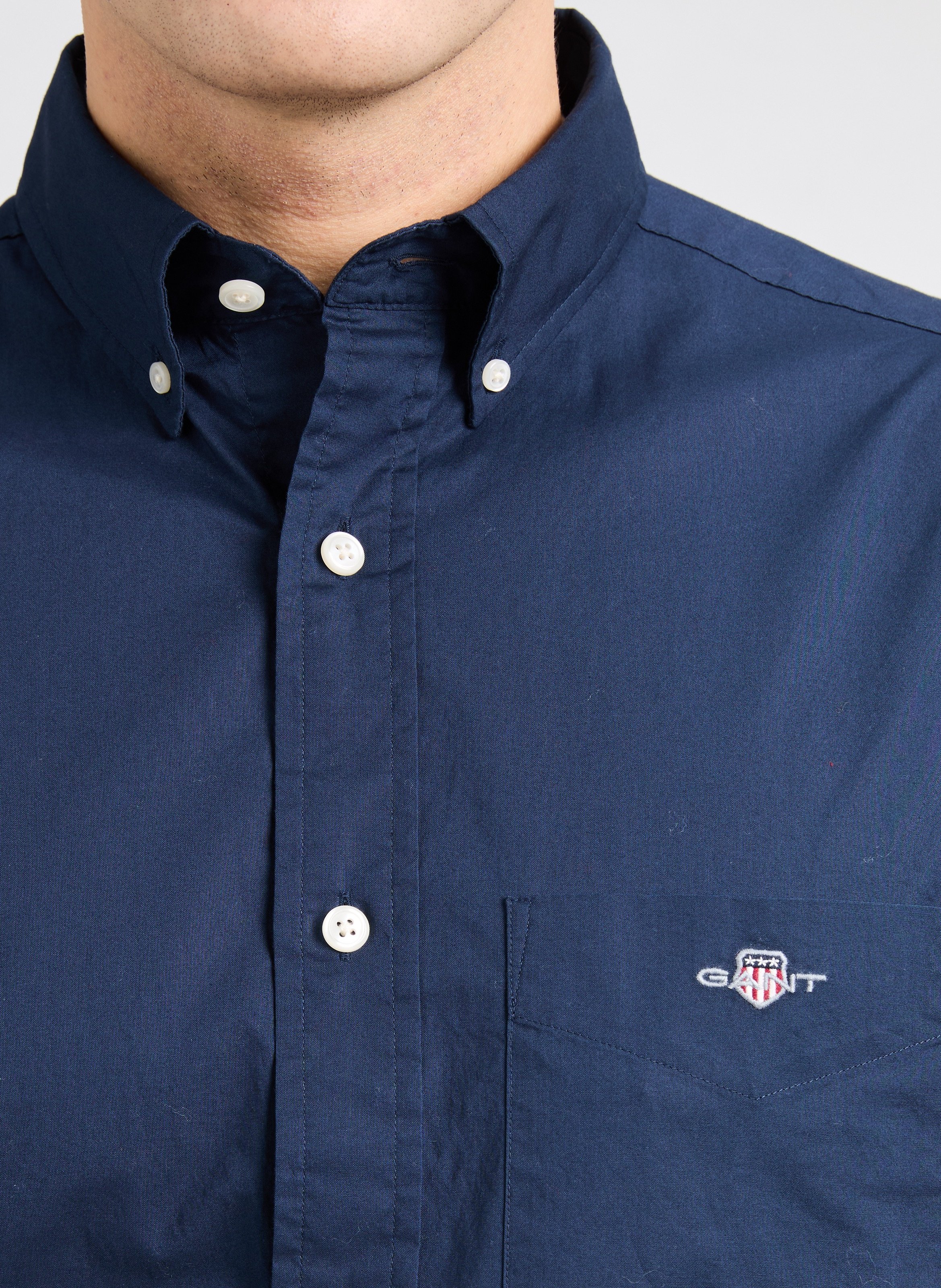 Chemise en coton Bleu