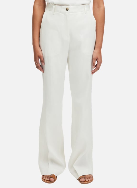 Pantalon de tailleur en lin et coton - linsay Beige by PABLO PABLO Pantalon de tailleur en lin et coton - linsay Beige