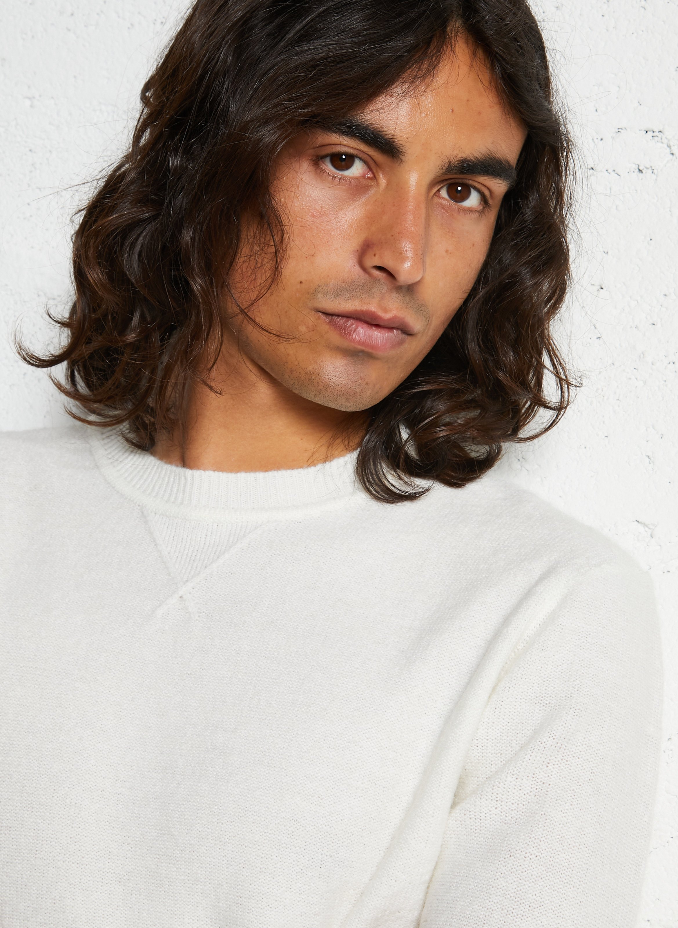 Pull droit col rond IKKS Blanc