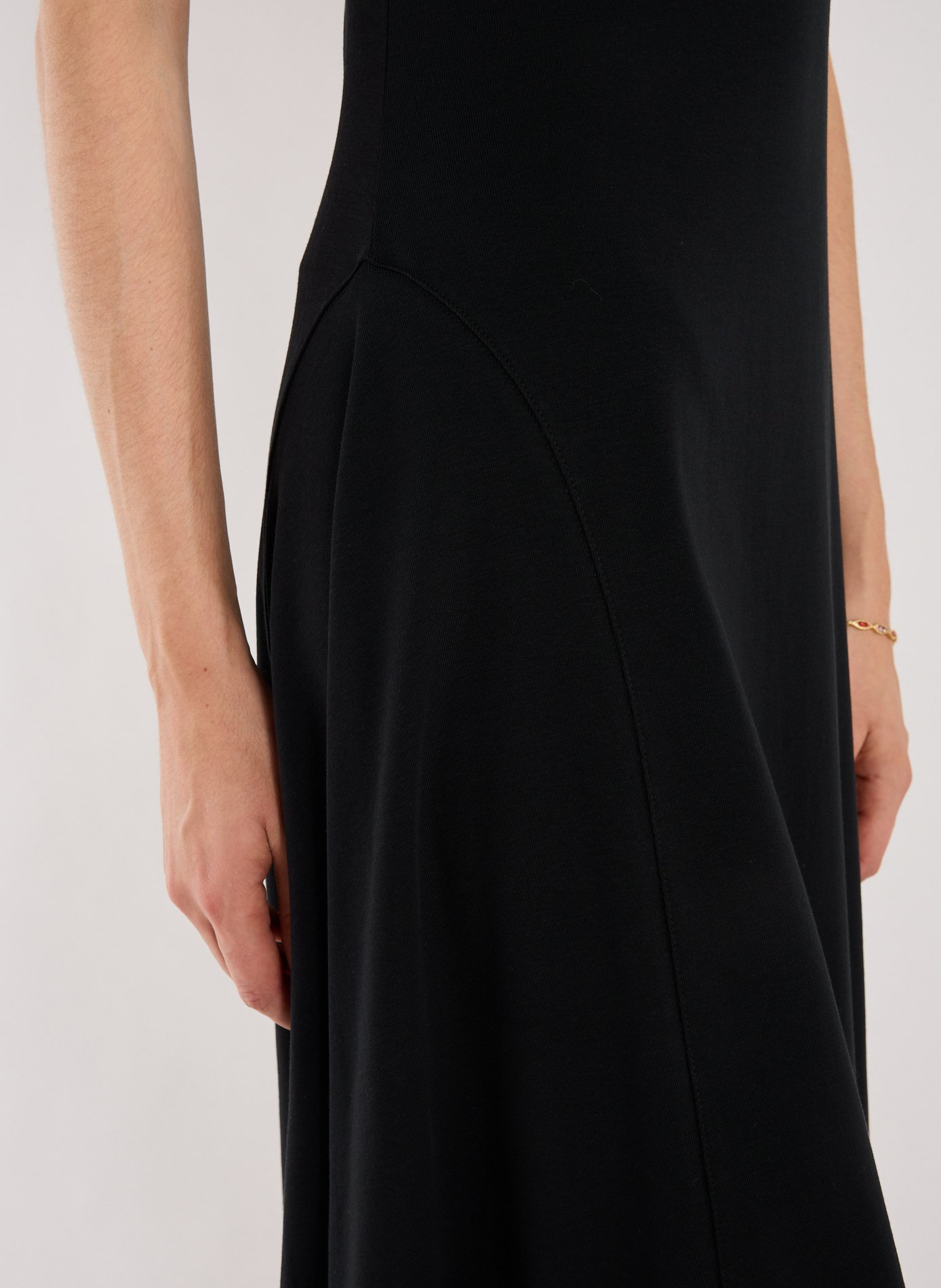 Flared cotton dress LAUREN Black