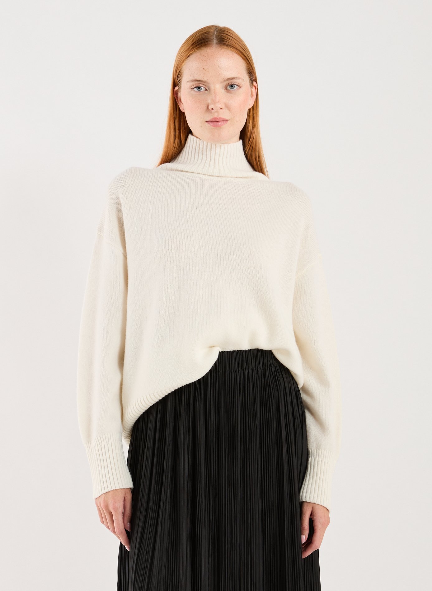 SUNCOO Wool high-neck jumper White