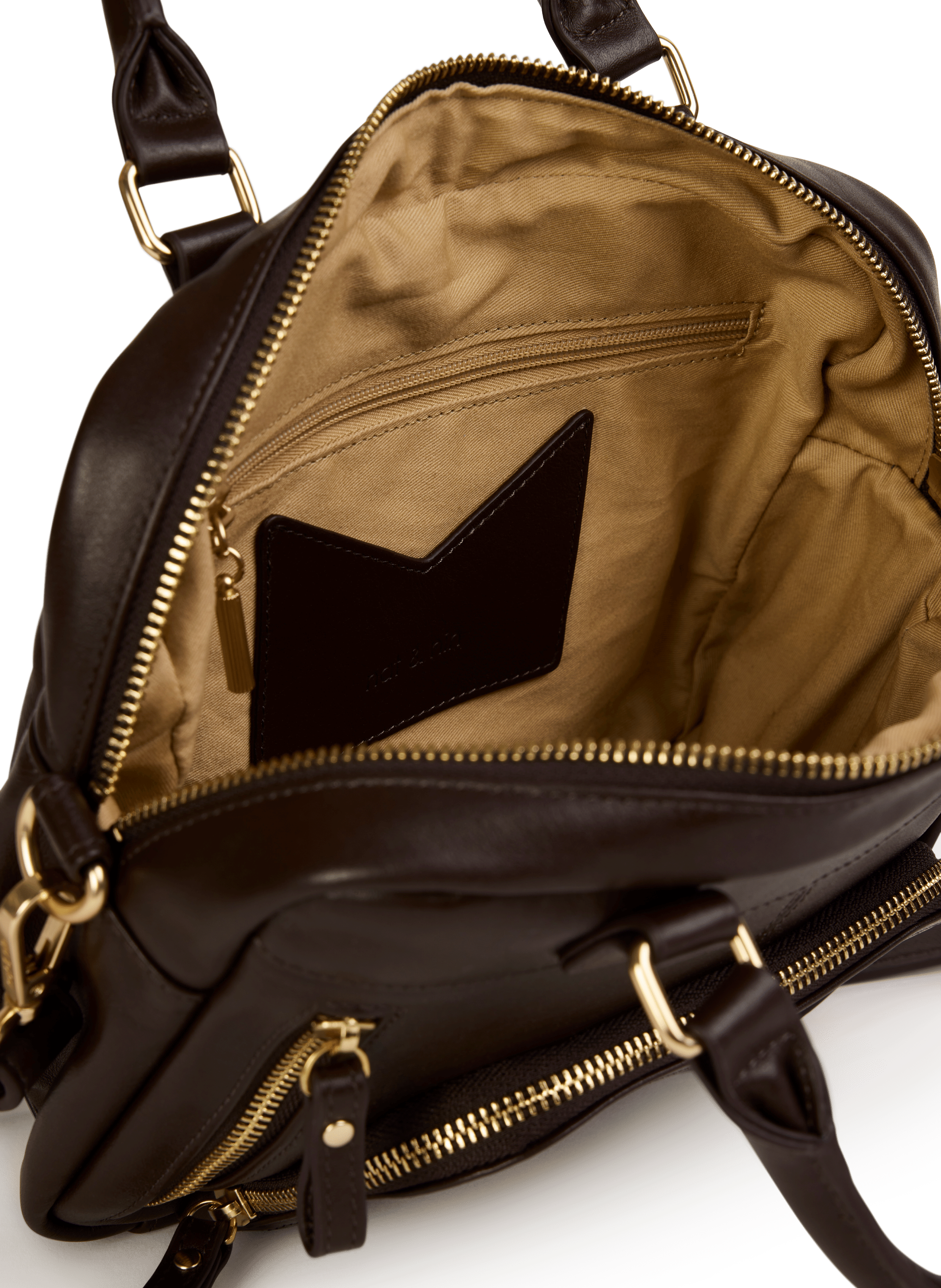 Mini Macy leather bag NAT & NIN Brown