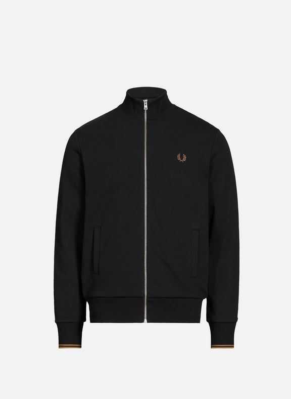 Sweat zippé à col montant en coton FRED PERRY Sweat zippé à col montant en coton FRED PERRY