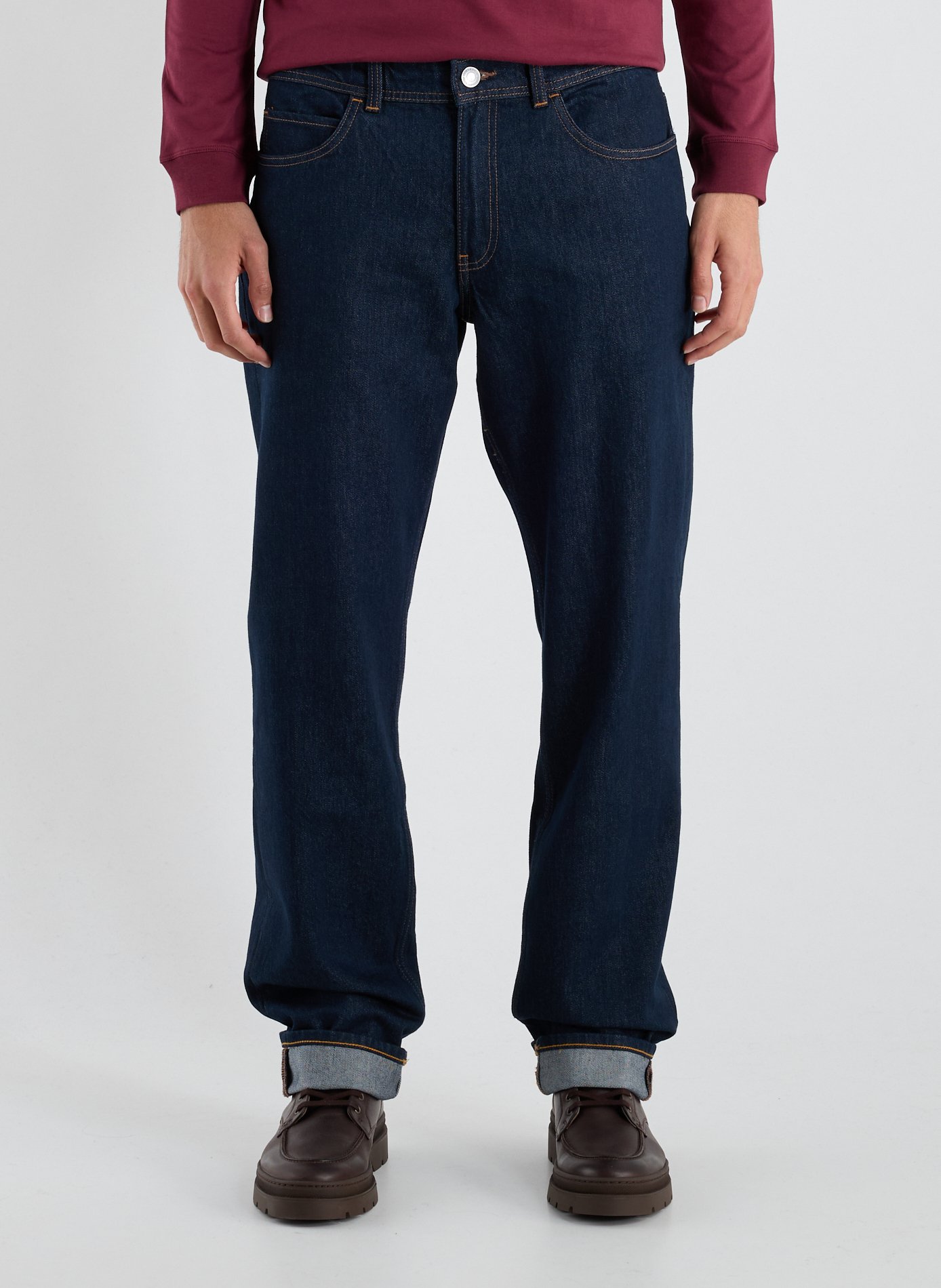 TIMBERLAND Jean droit en coton mélangé Bleu