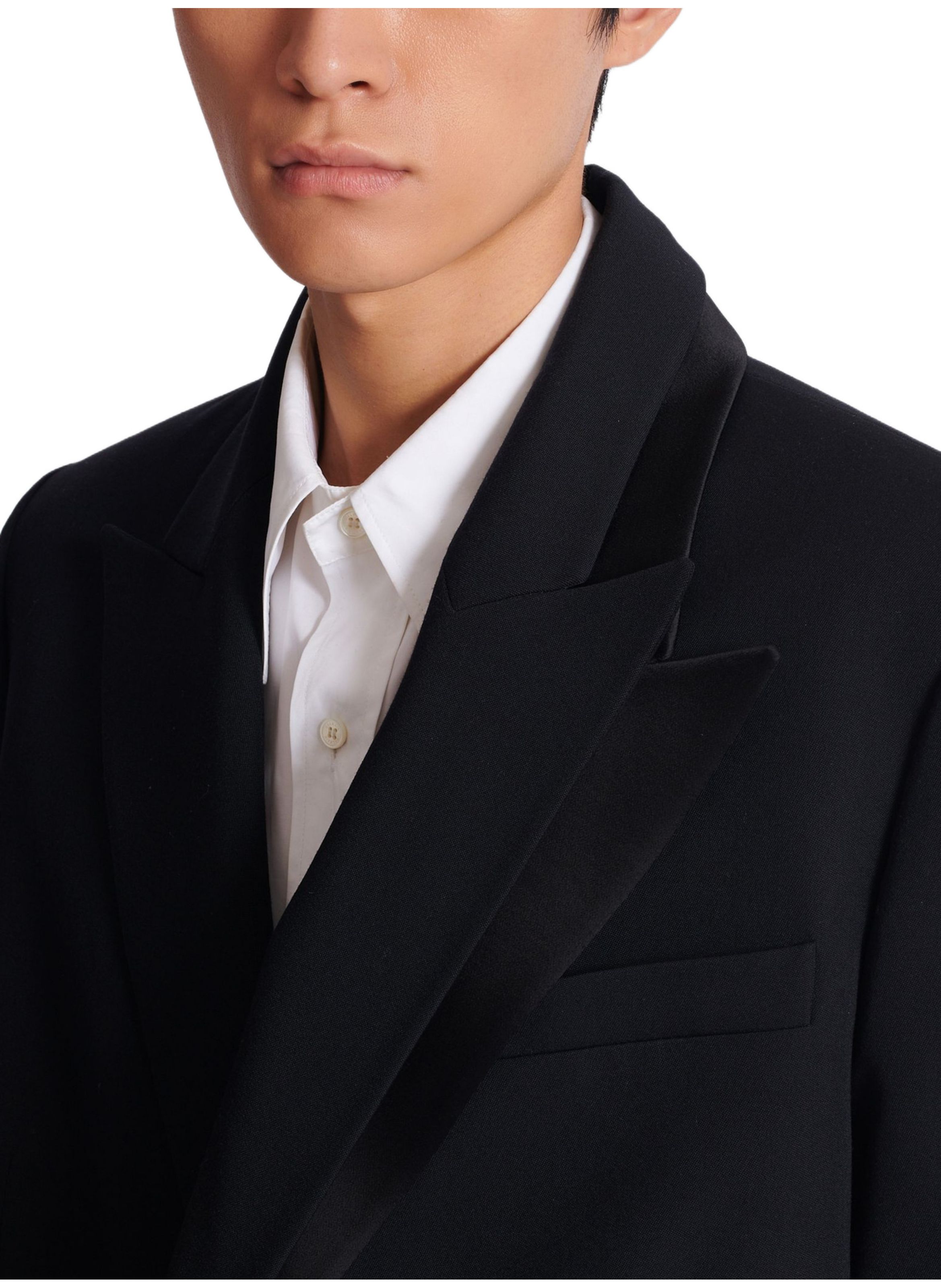 Spencer en grain de poudre BALMAIN Noir