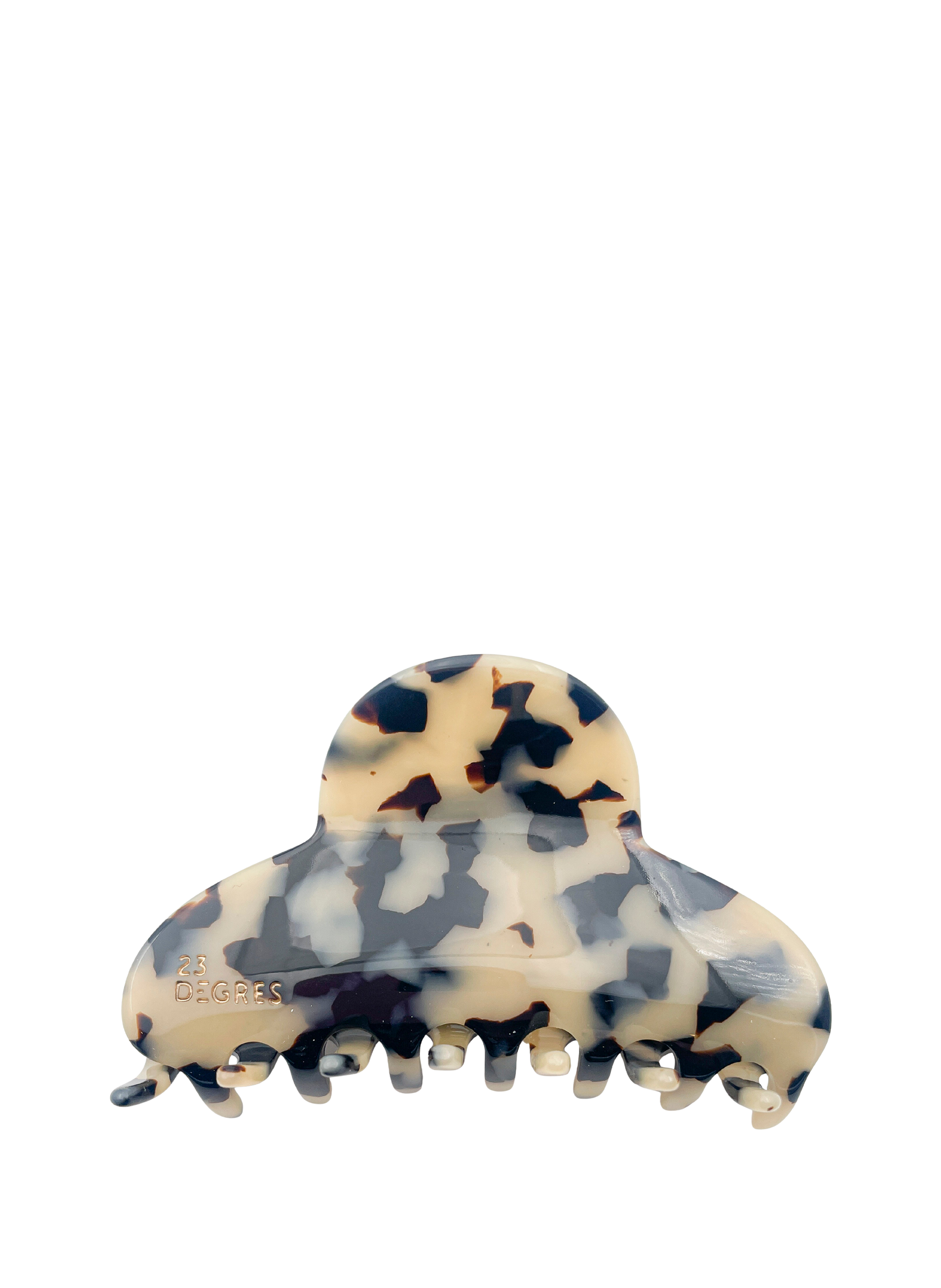 23 DEGRES Large Round Classic Hair Clip Beige