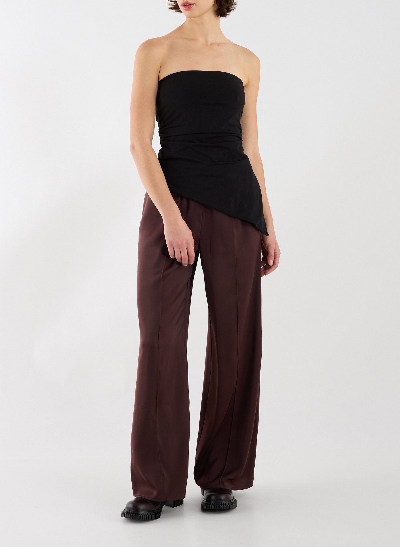 Tsana satin wide-leg pants TOPSHOP Red
