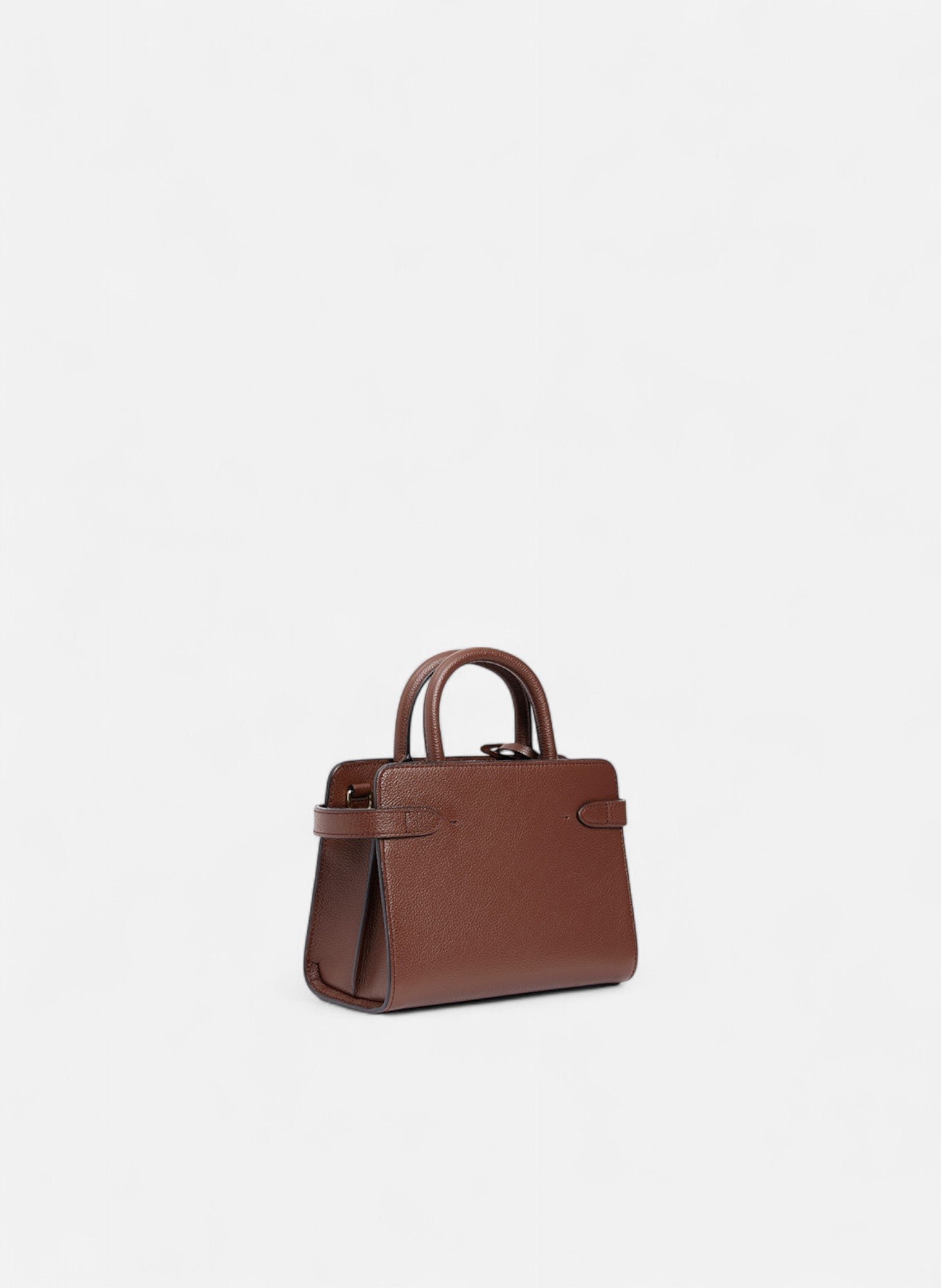 Petit sac à main emilie en cuir grainé LE TANNEUR Marron