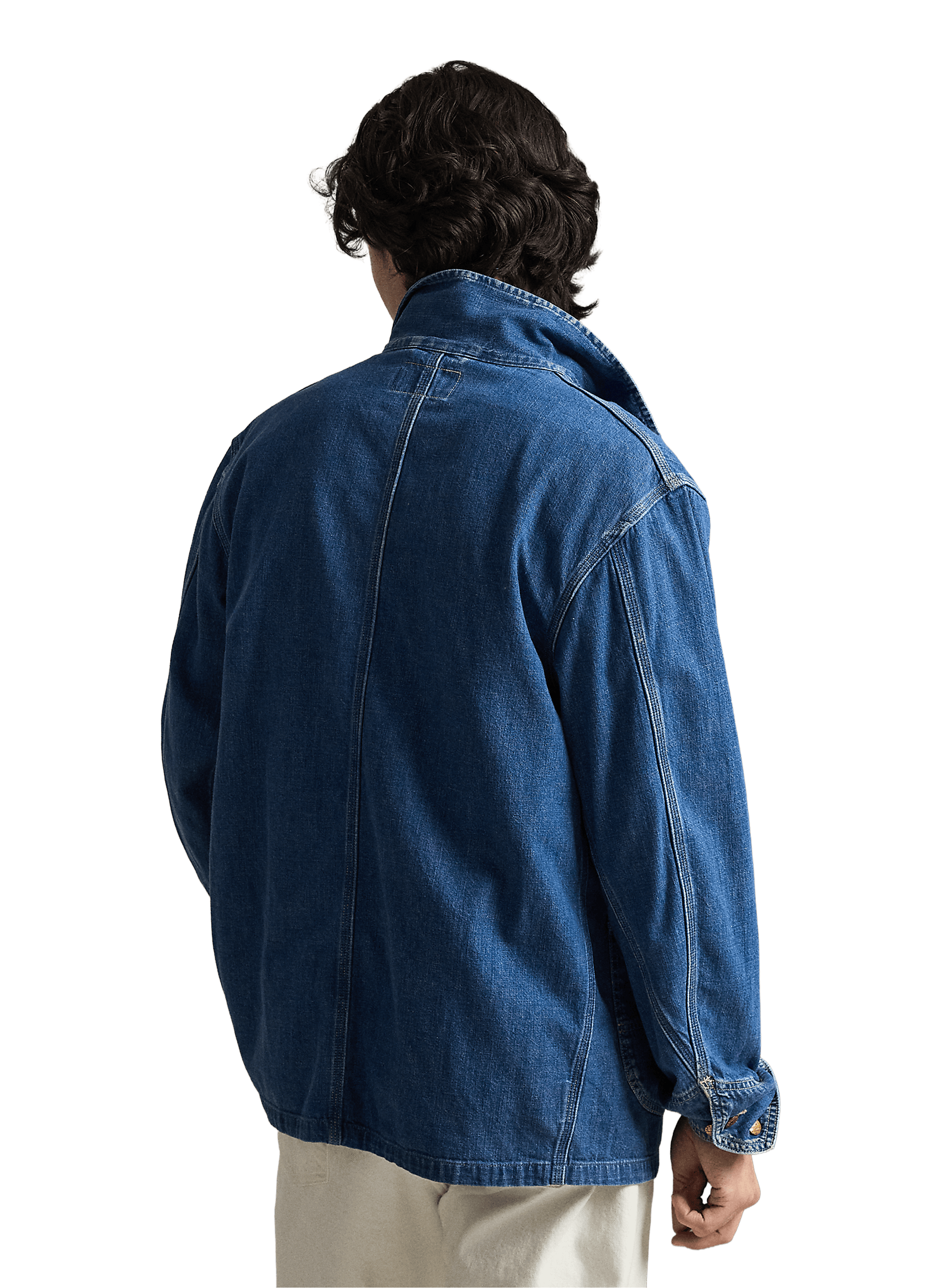 Surchemise à poche à rabat en denim de coton POLO RALPH LAUREN Bleu