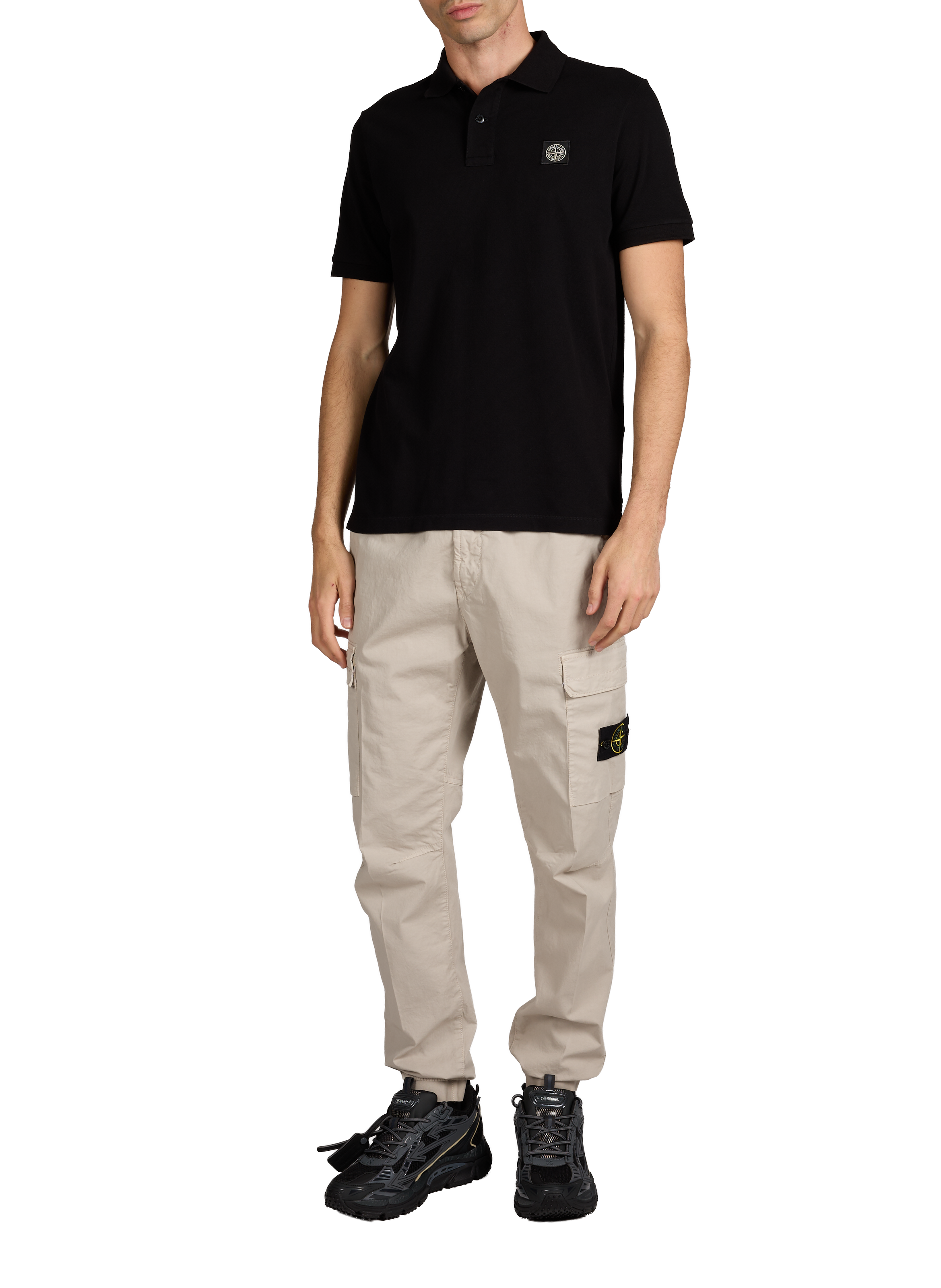  Cotton polo shirt  STONE ISLAND Black