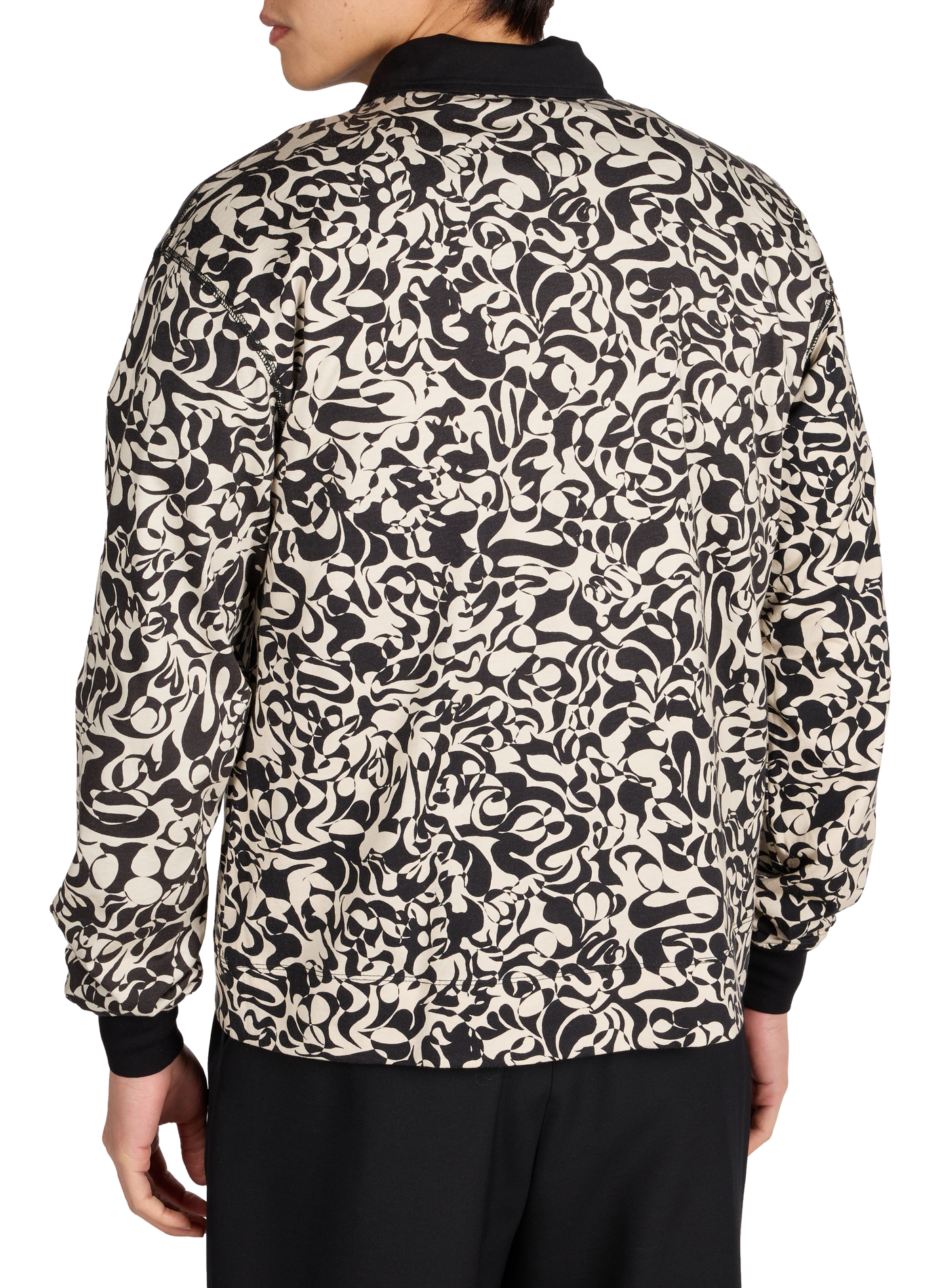 Long sleeve polo shirt DRIES VAN NOTEN Black