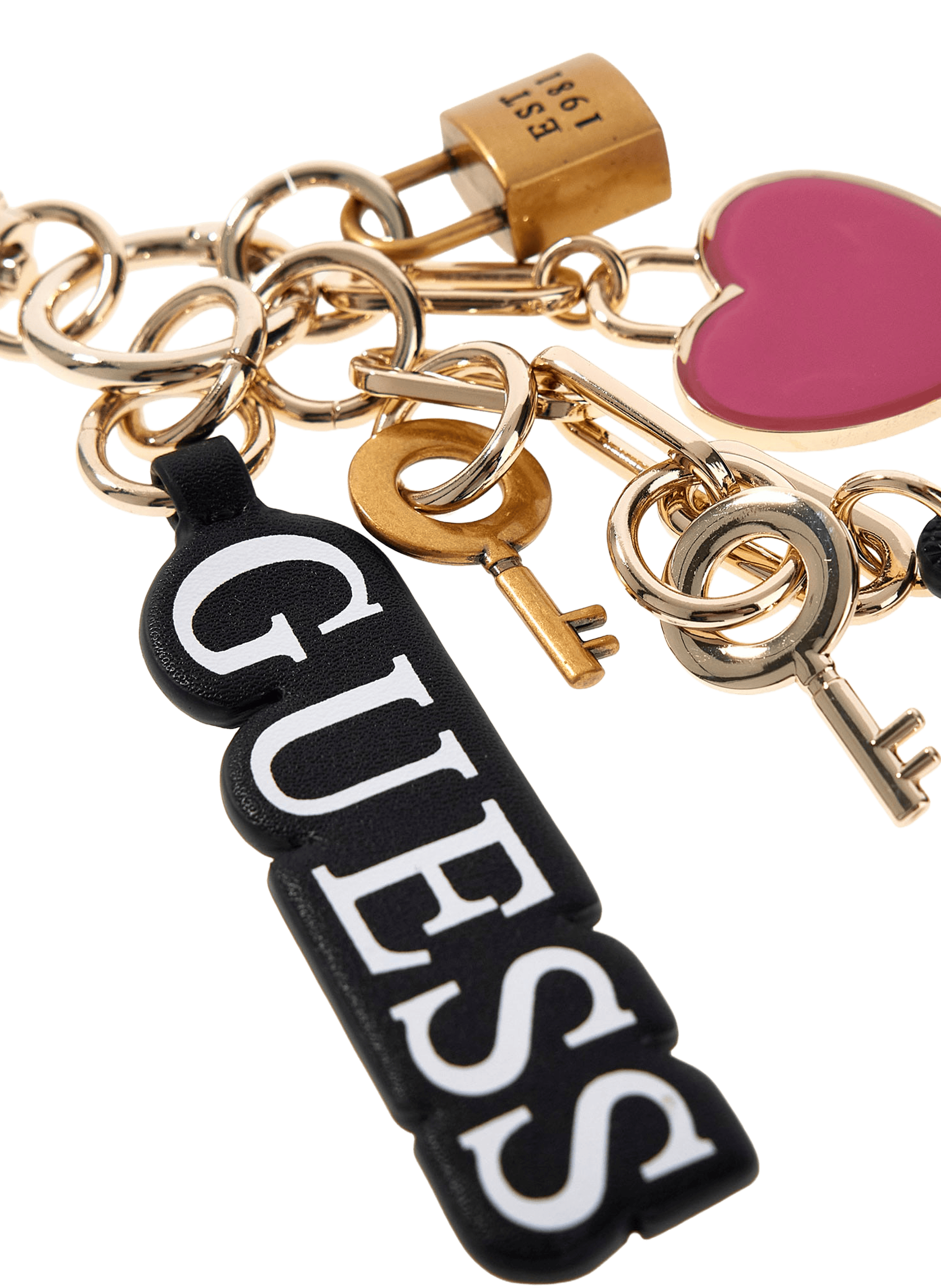 Porte-clés à charms GUESS Multicolore