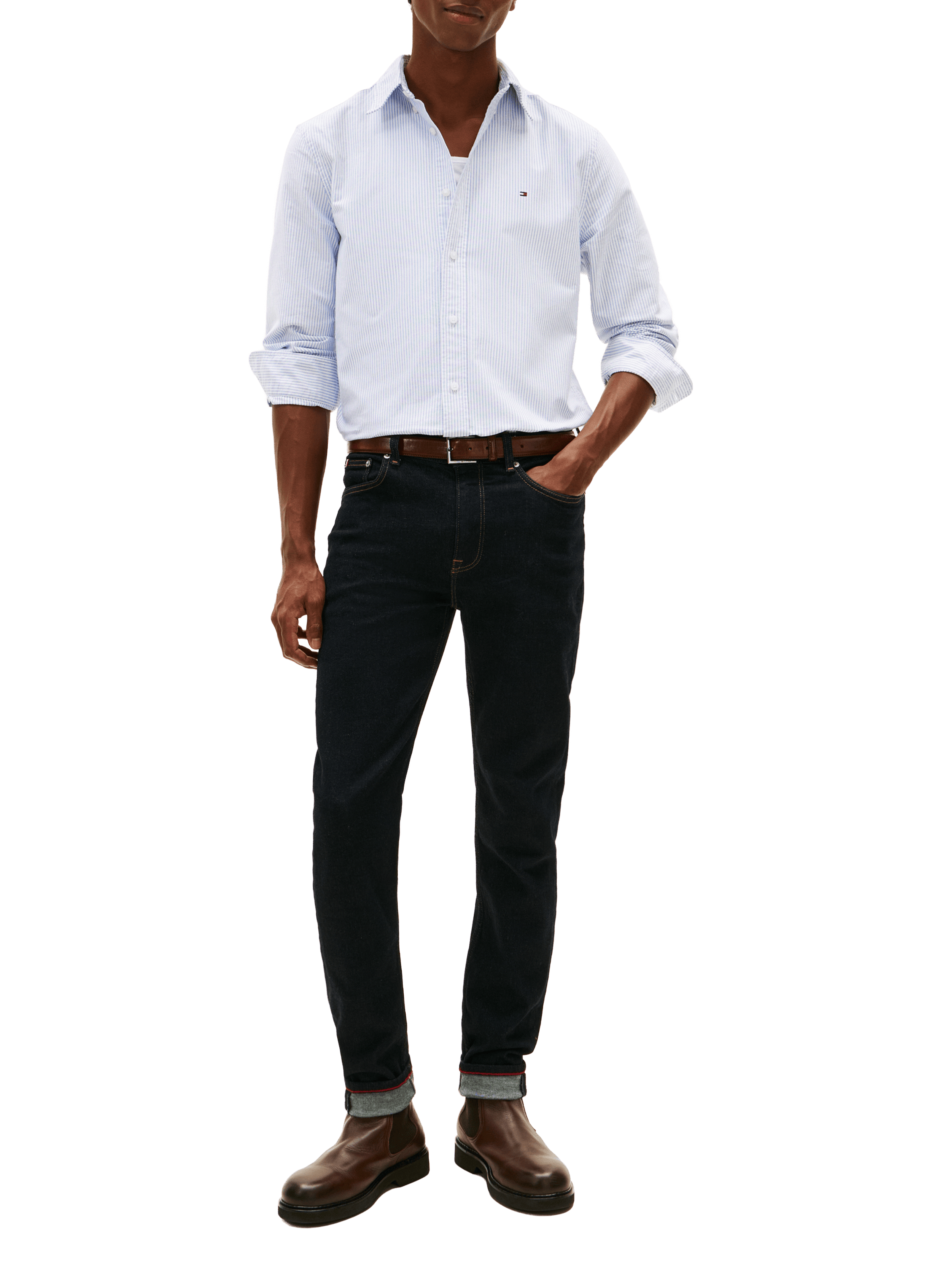 Chemise rayée en coton  TOMMY HILFIGER Multicolore