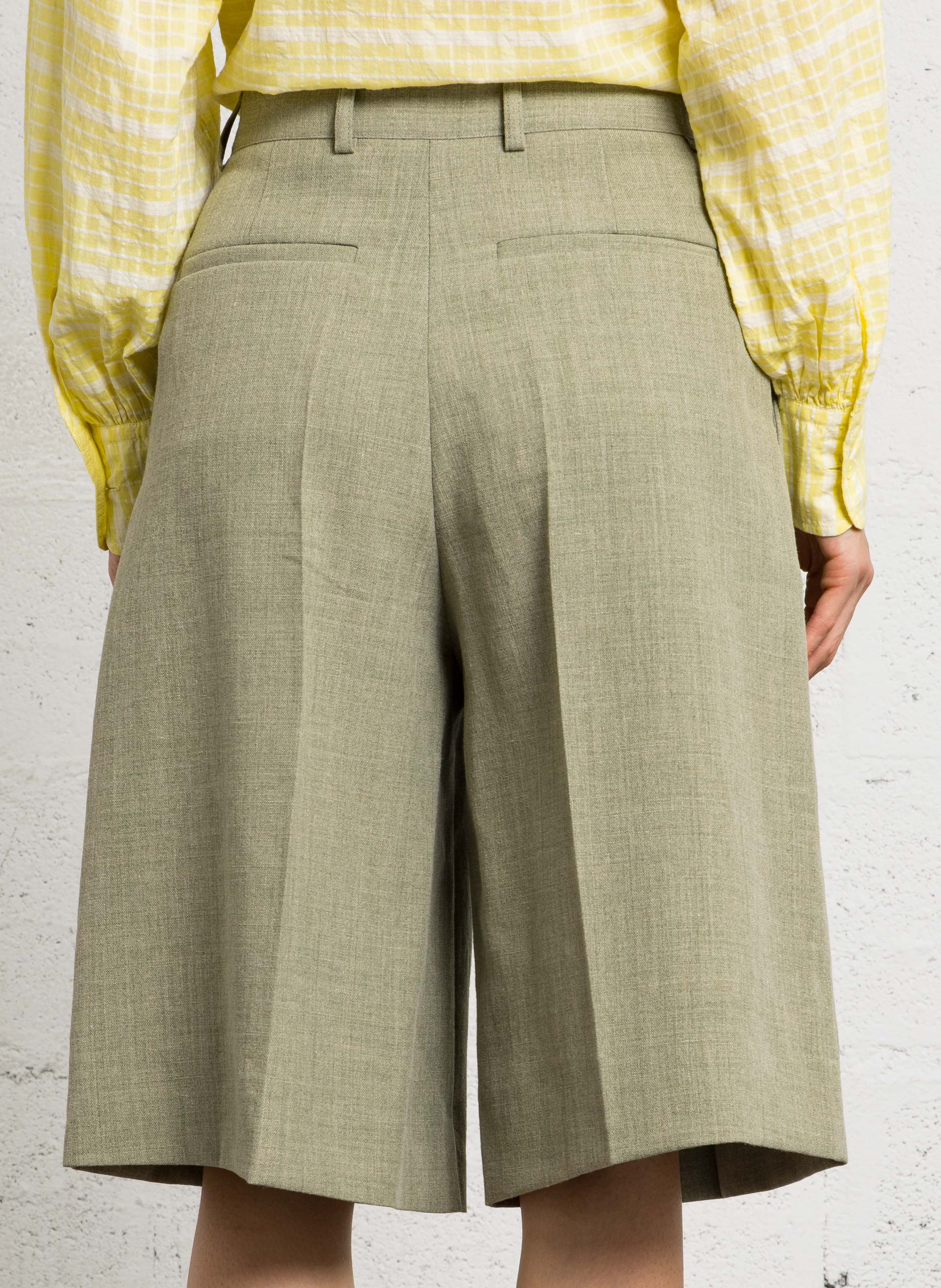 Bermuda large taille haute en coton imogen SOEUR Marron