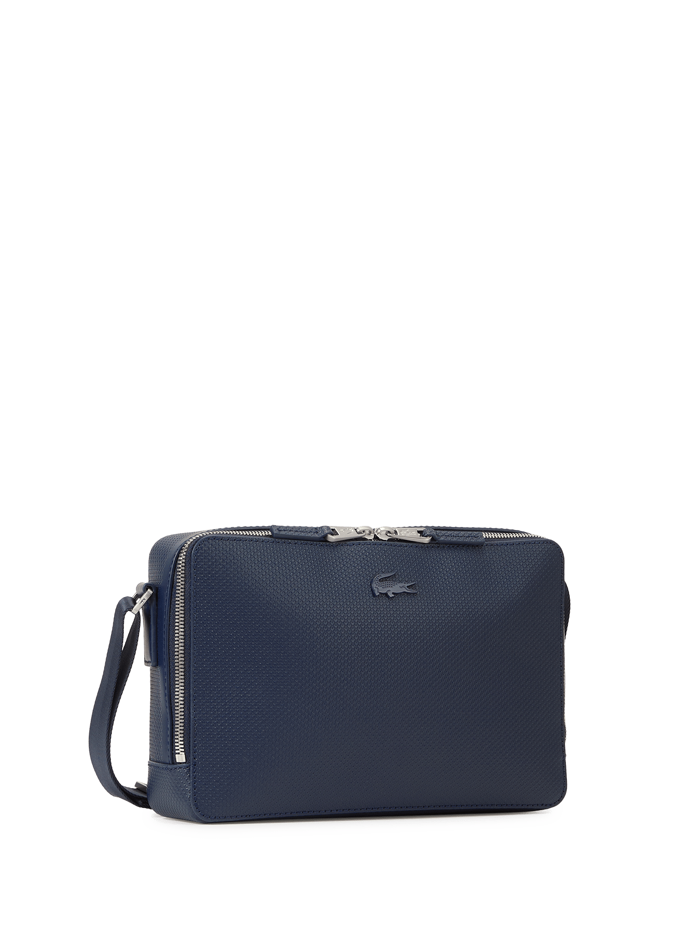 Sac reporter Chantaco en cuir piqué LACOSTE Bleu