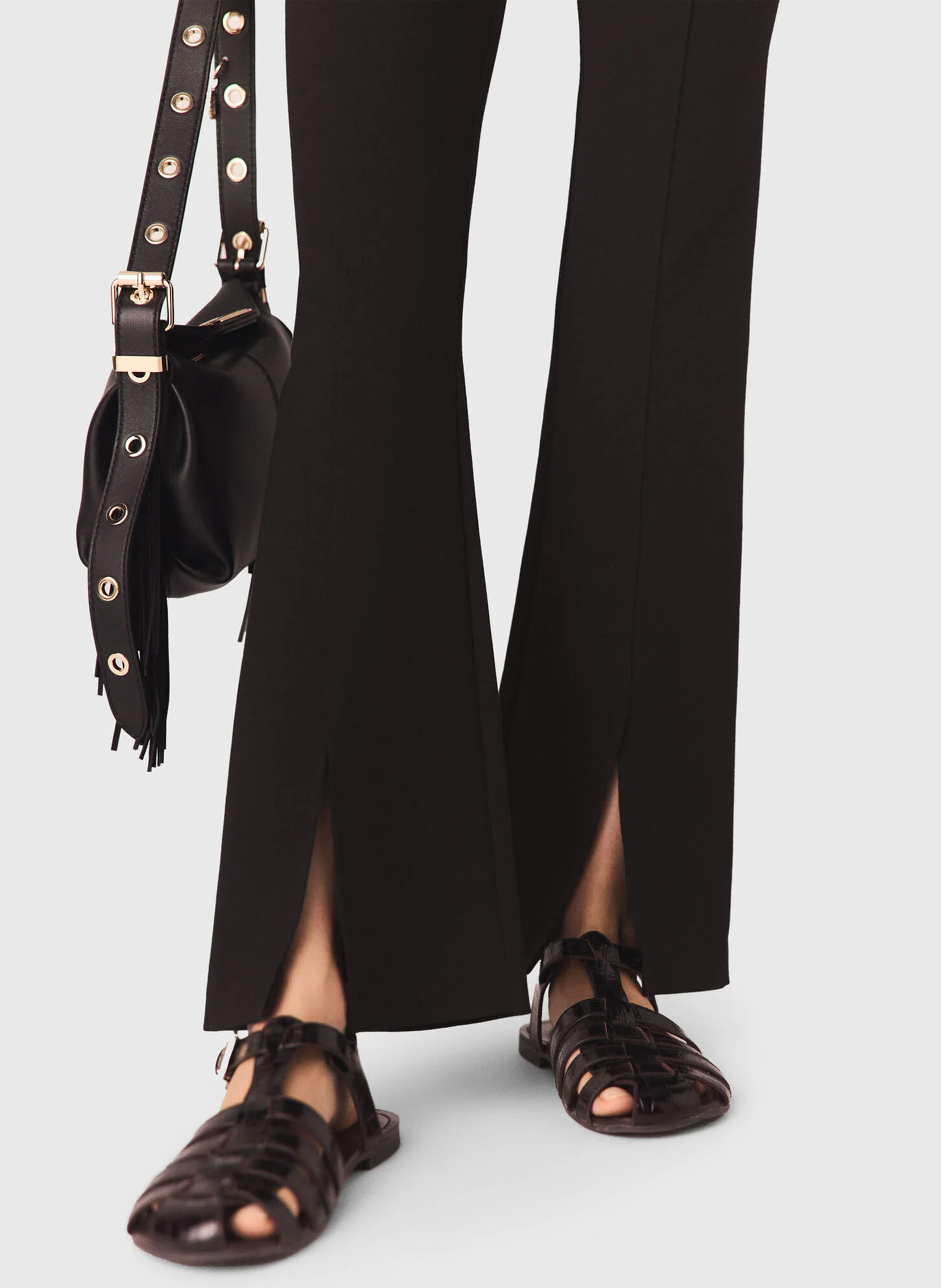 Pantalon flare stretch MAJE Noir