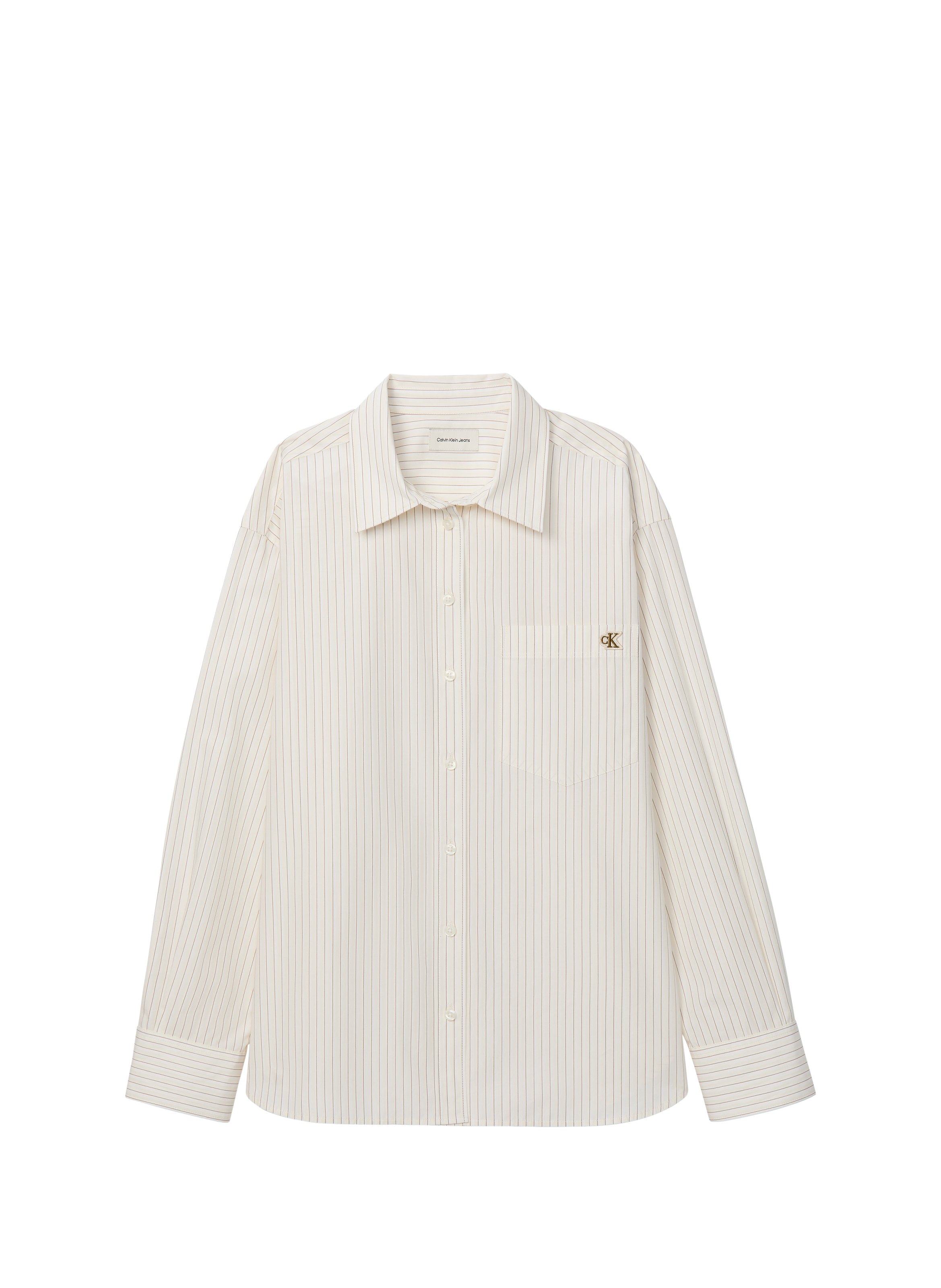 Chemise à rayures en coton CALVIN KLEIN Multicolore