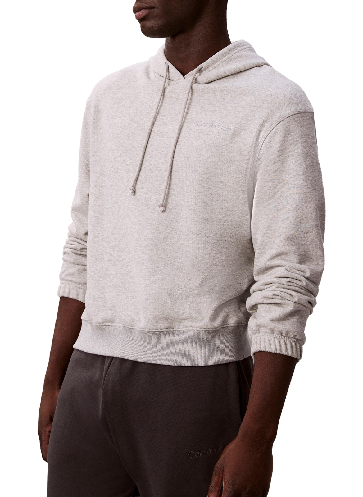 Kapuzenpullover aus Baumwollmischung CALVIN KLEIN Grau