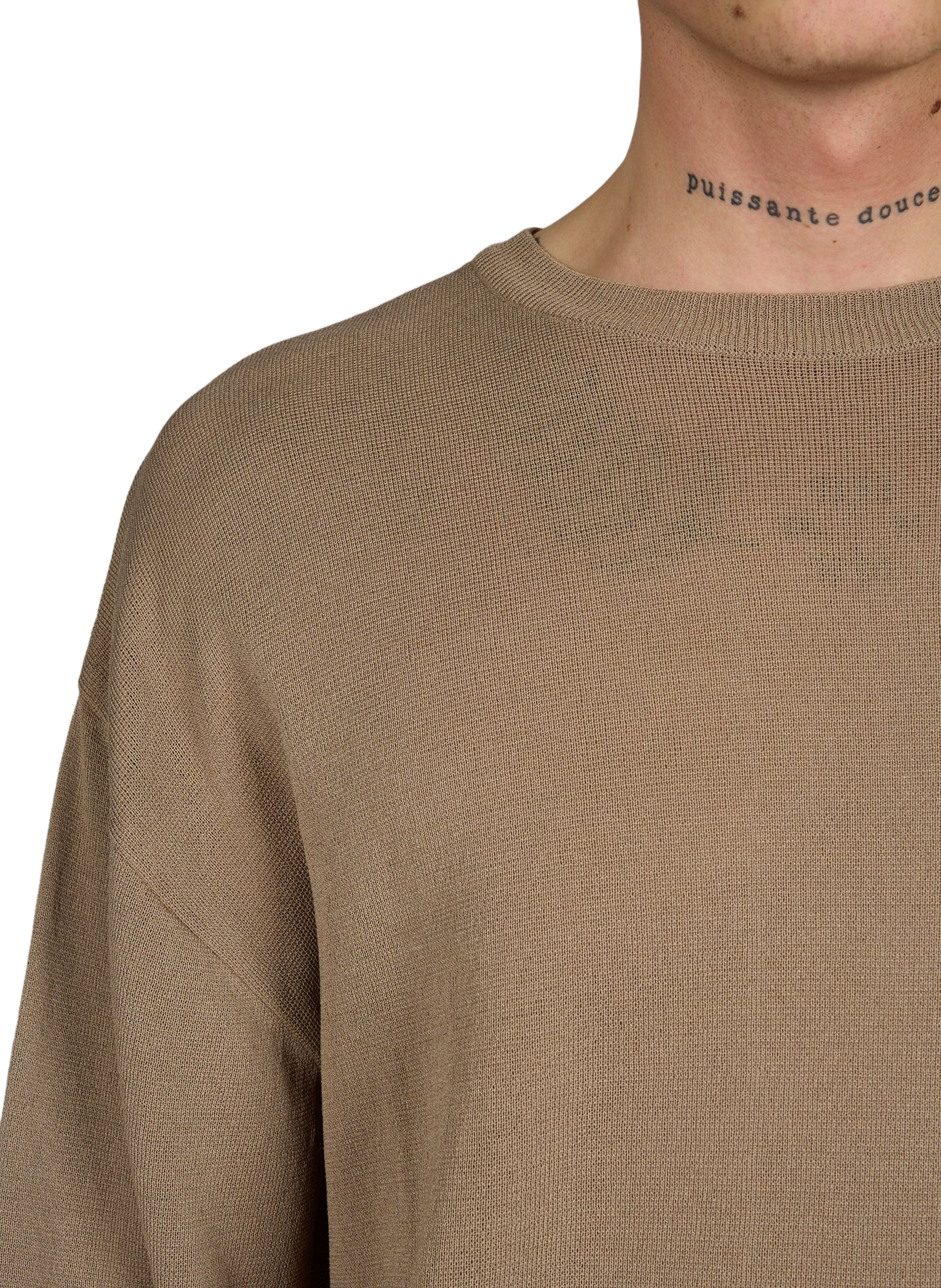 Pull droit col rond  MERELY MADE Beige