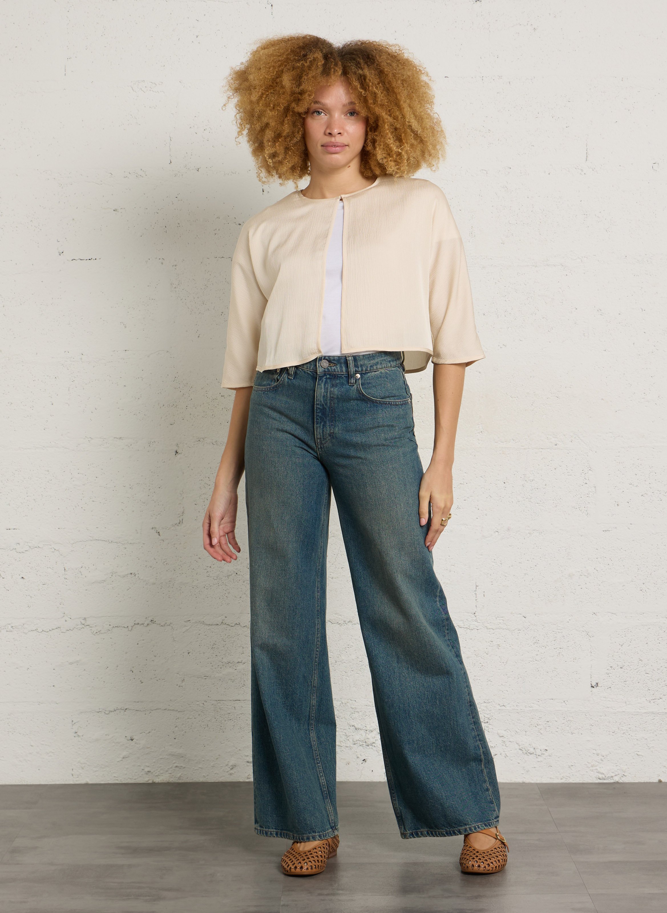 Top court col rond dino MAISON 123 Beige