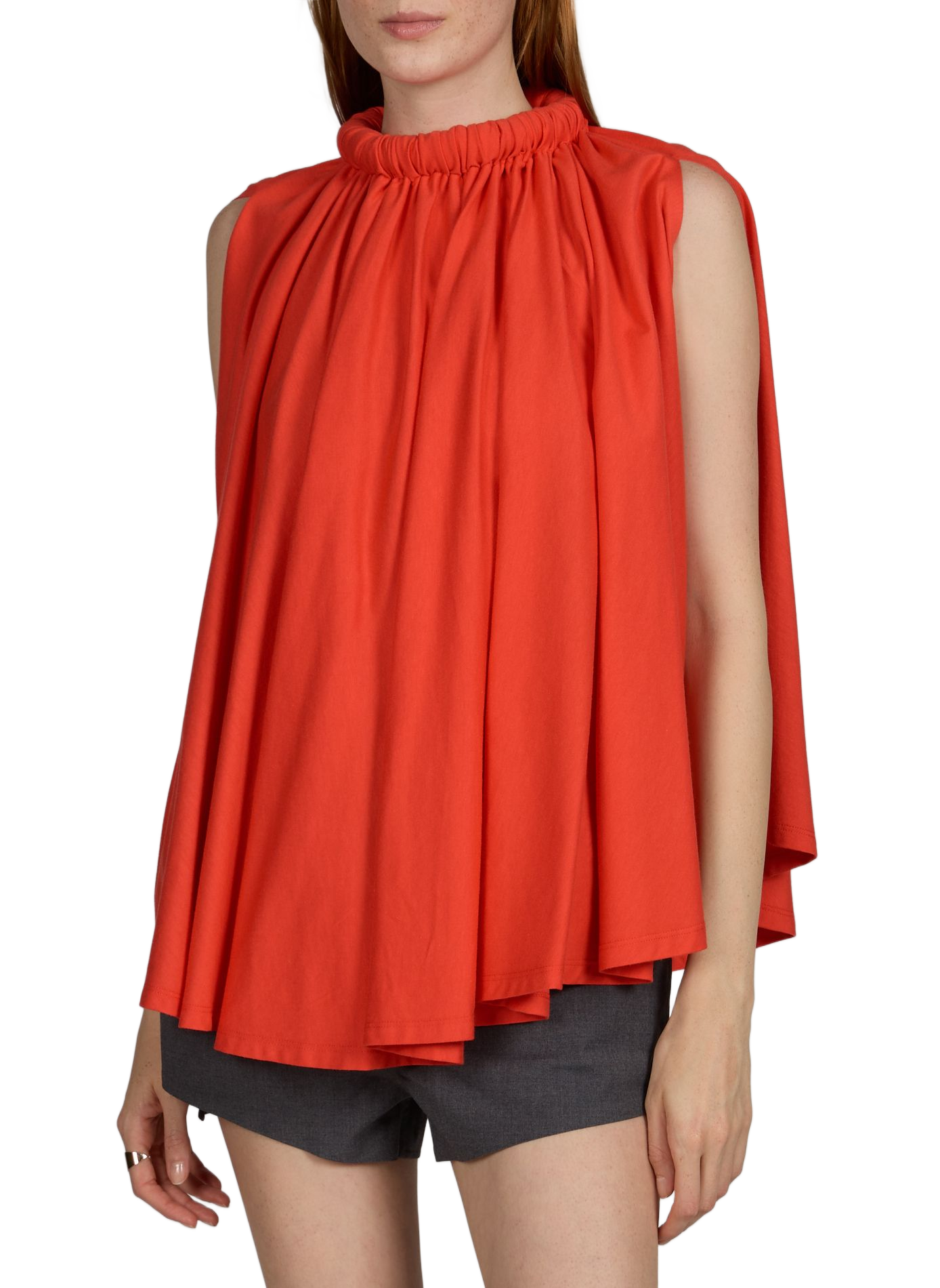 Top cape fluide drapé COPERNI Rouge