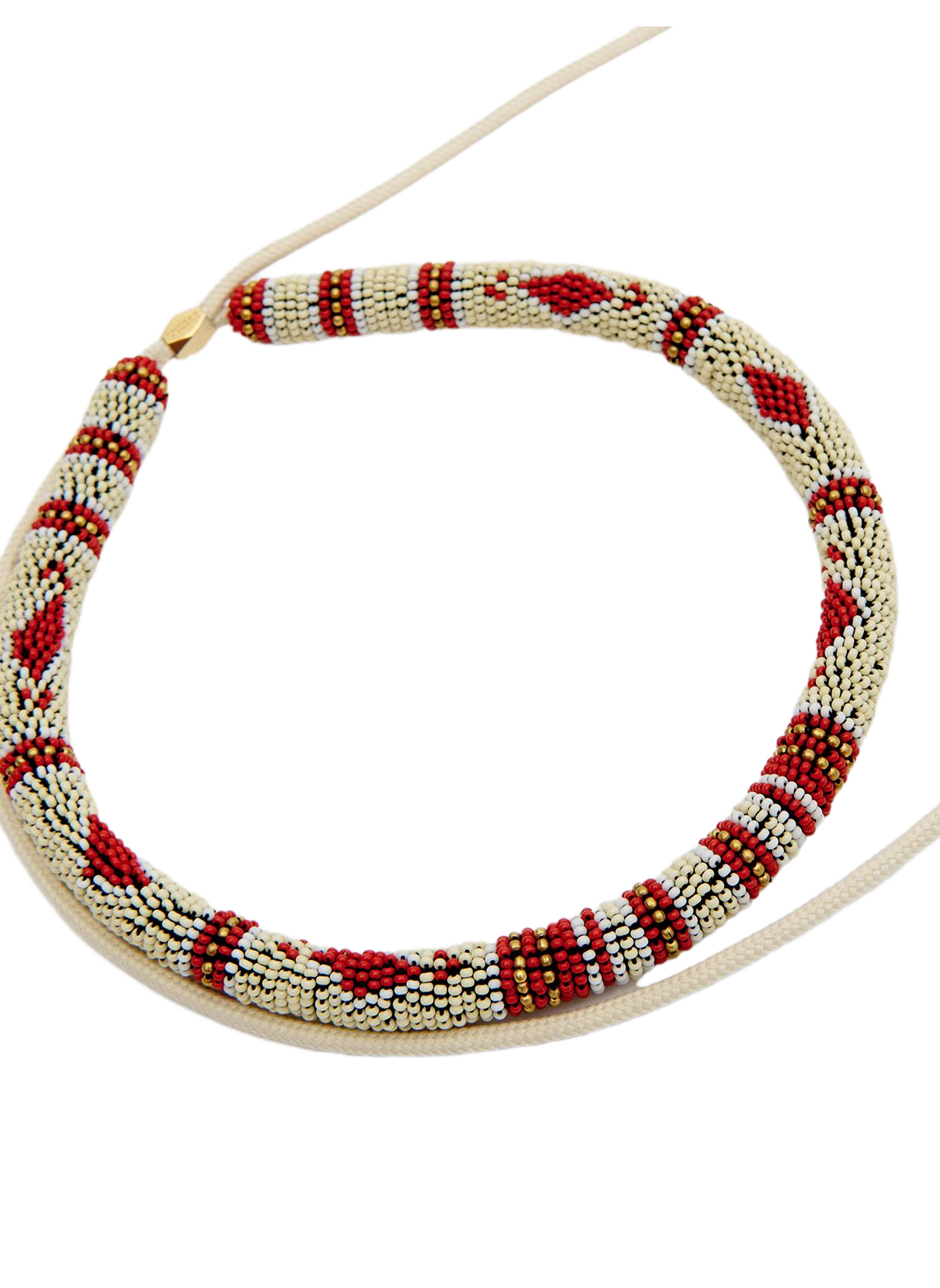 Collana lunga Nina in perle di vetro e corda ISABEL MARANT Bianco
