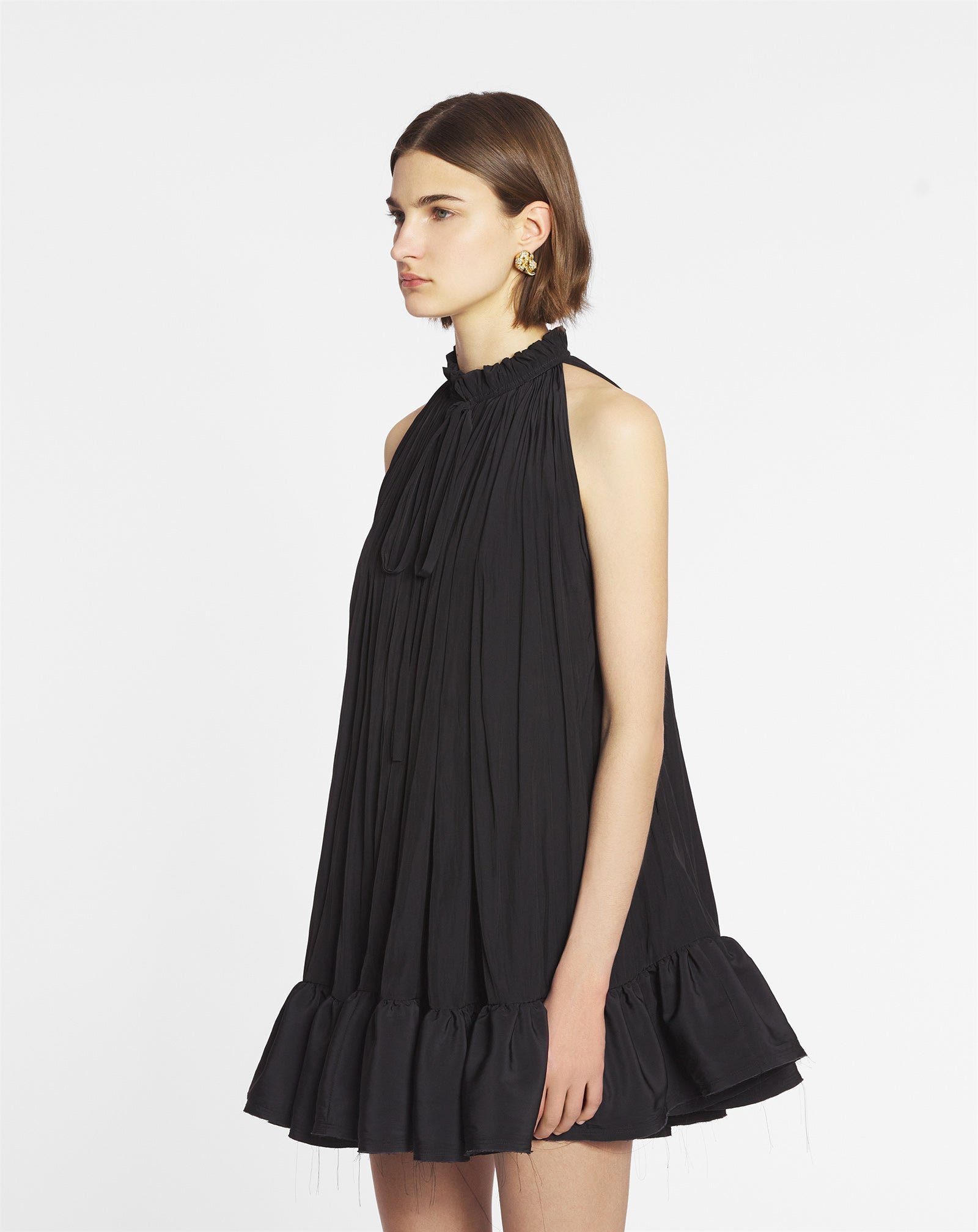 Robe courte à volants LANVIN Noir