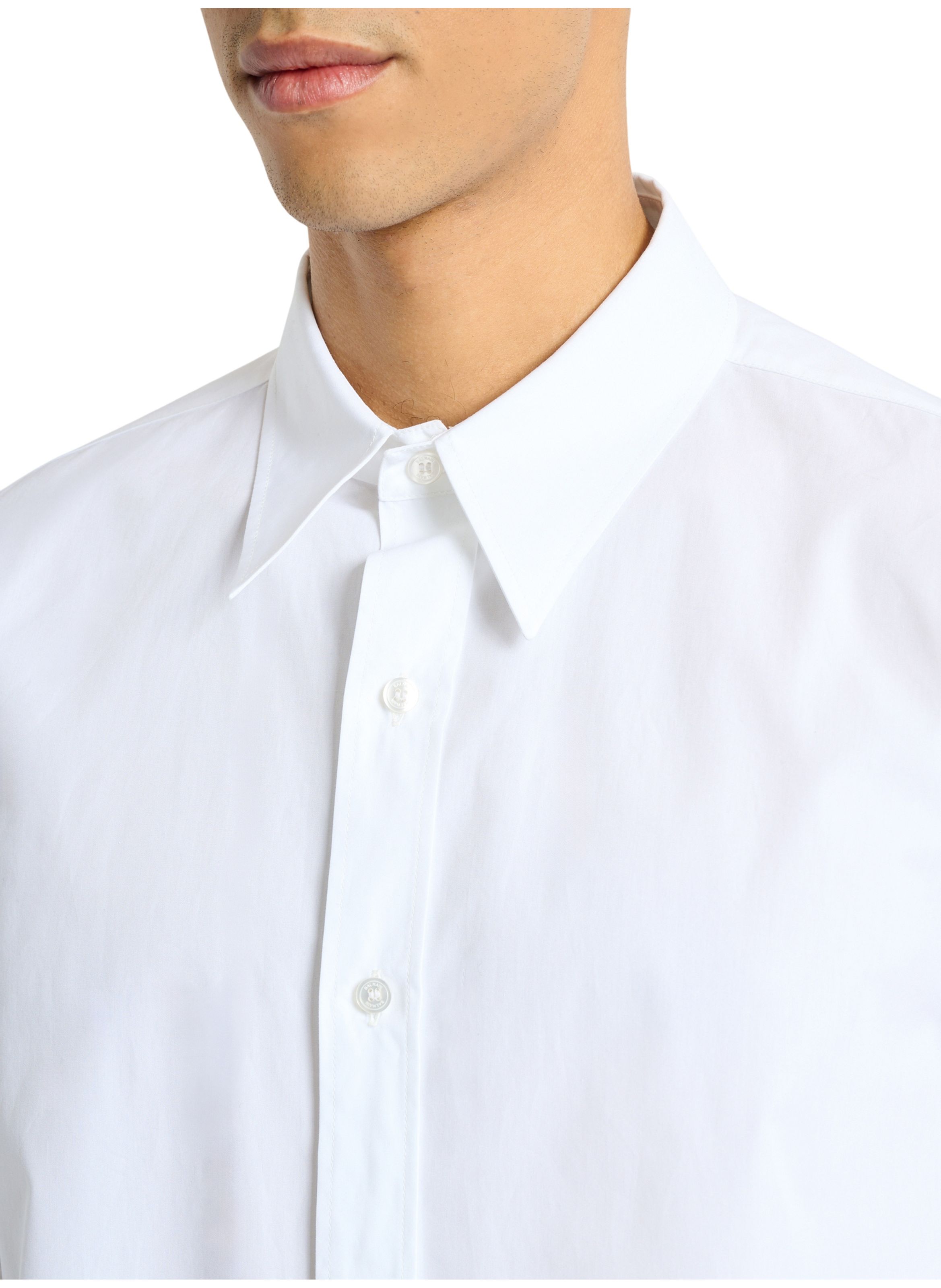 Chemise balmain paris en popeline de coton BALMAIN Blanc