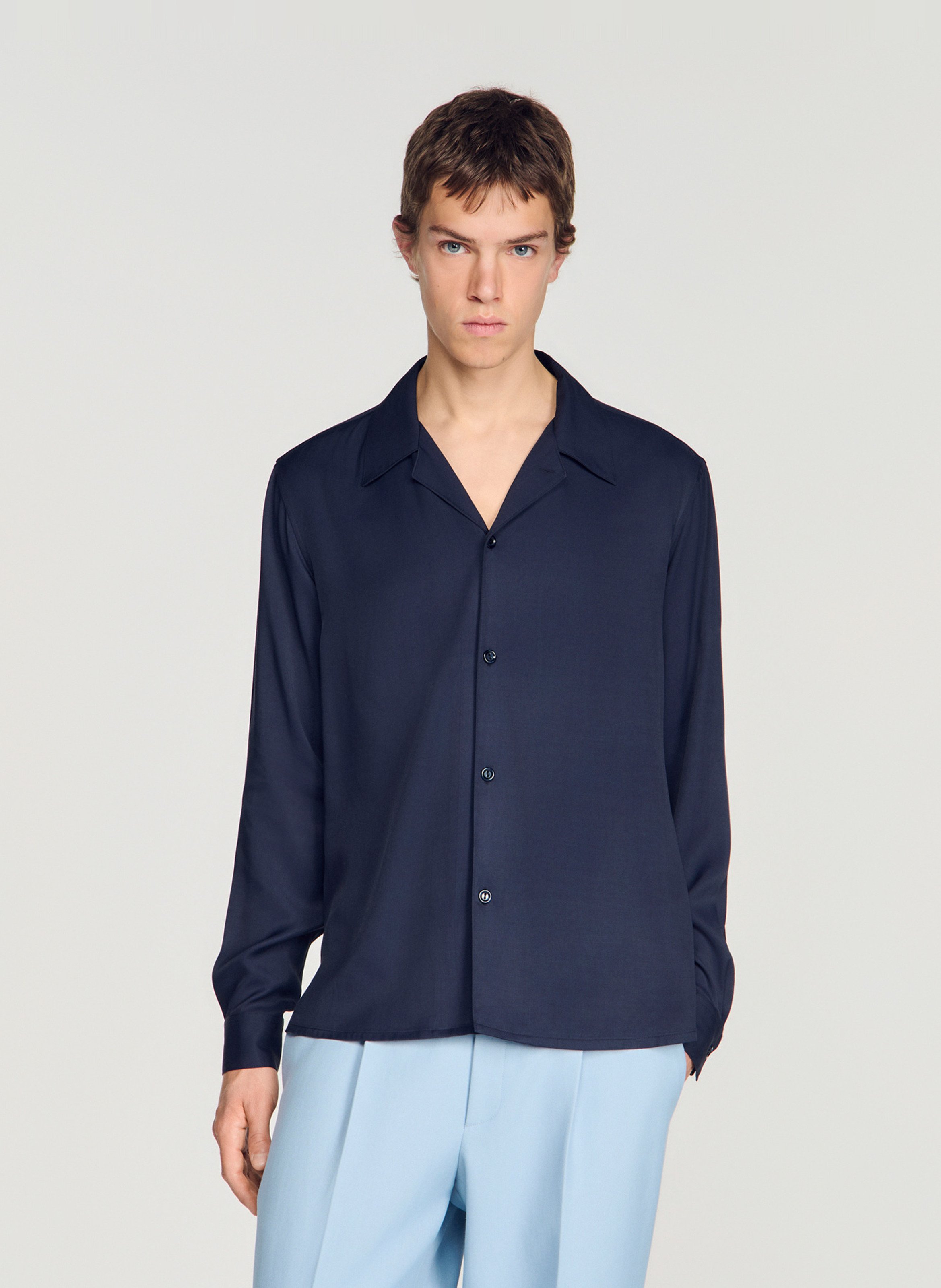 Chemise fluide regular-fit SANDRO Bleu