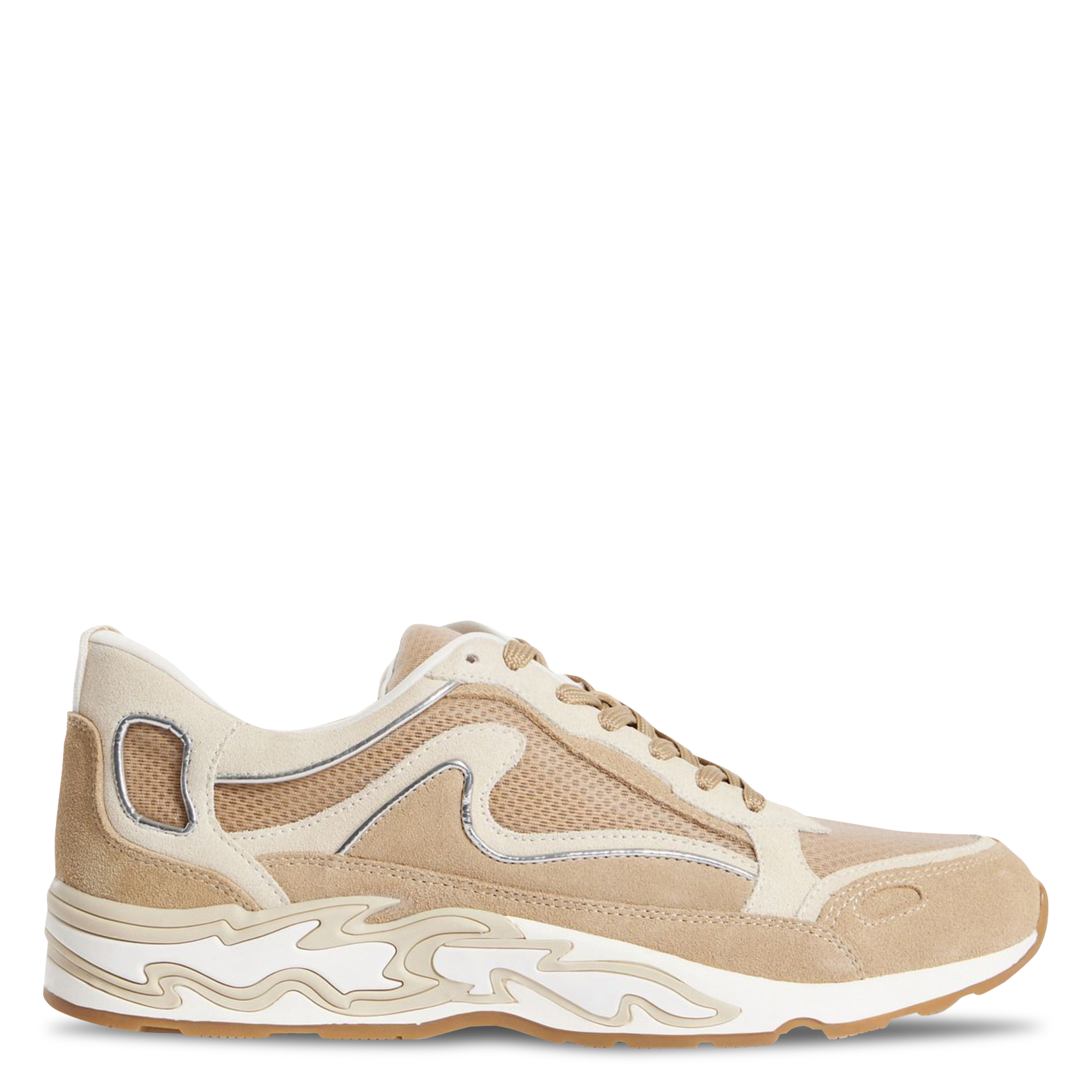 Baskets bassses en cuir SANDRO Beige