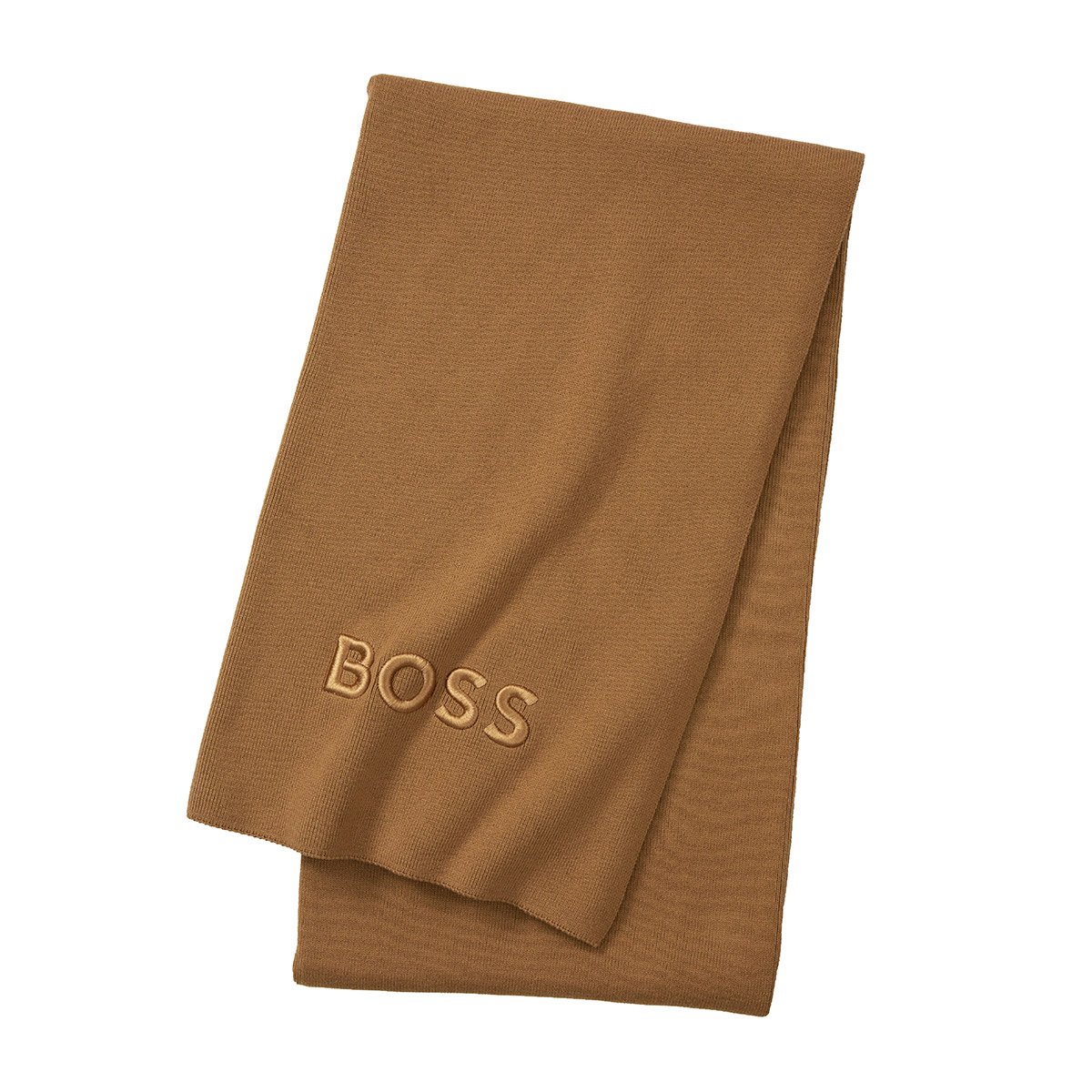 Plaid en coton acrylique, bold logo BOSS HOME Marron