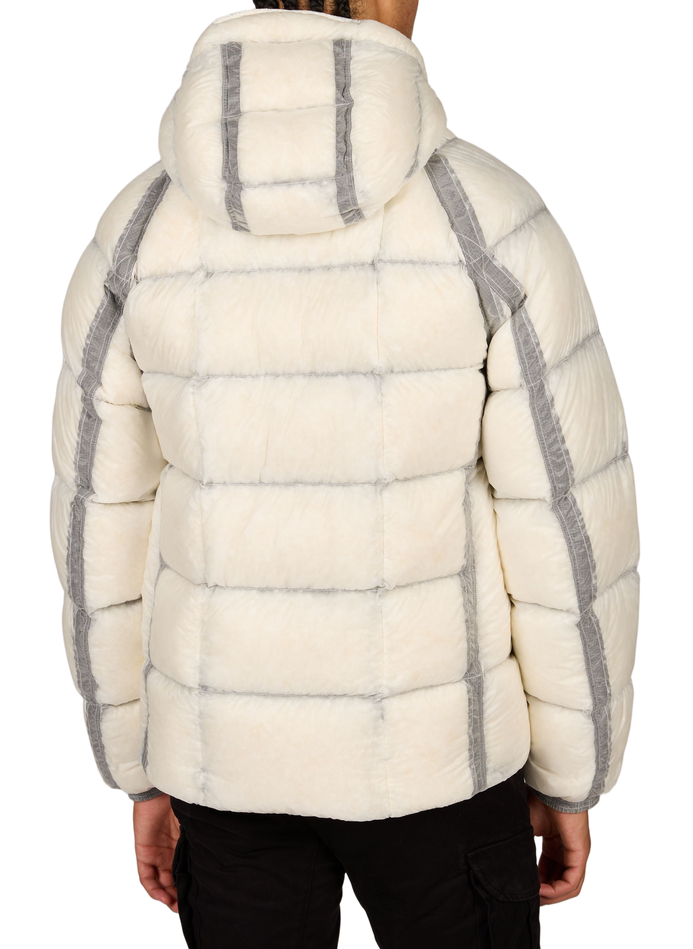 Quilted hooded Down jacket CP COMPANY White