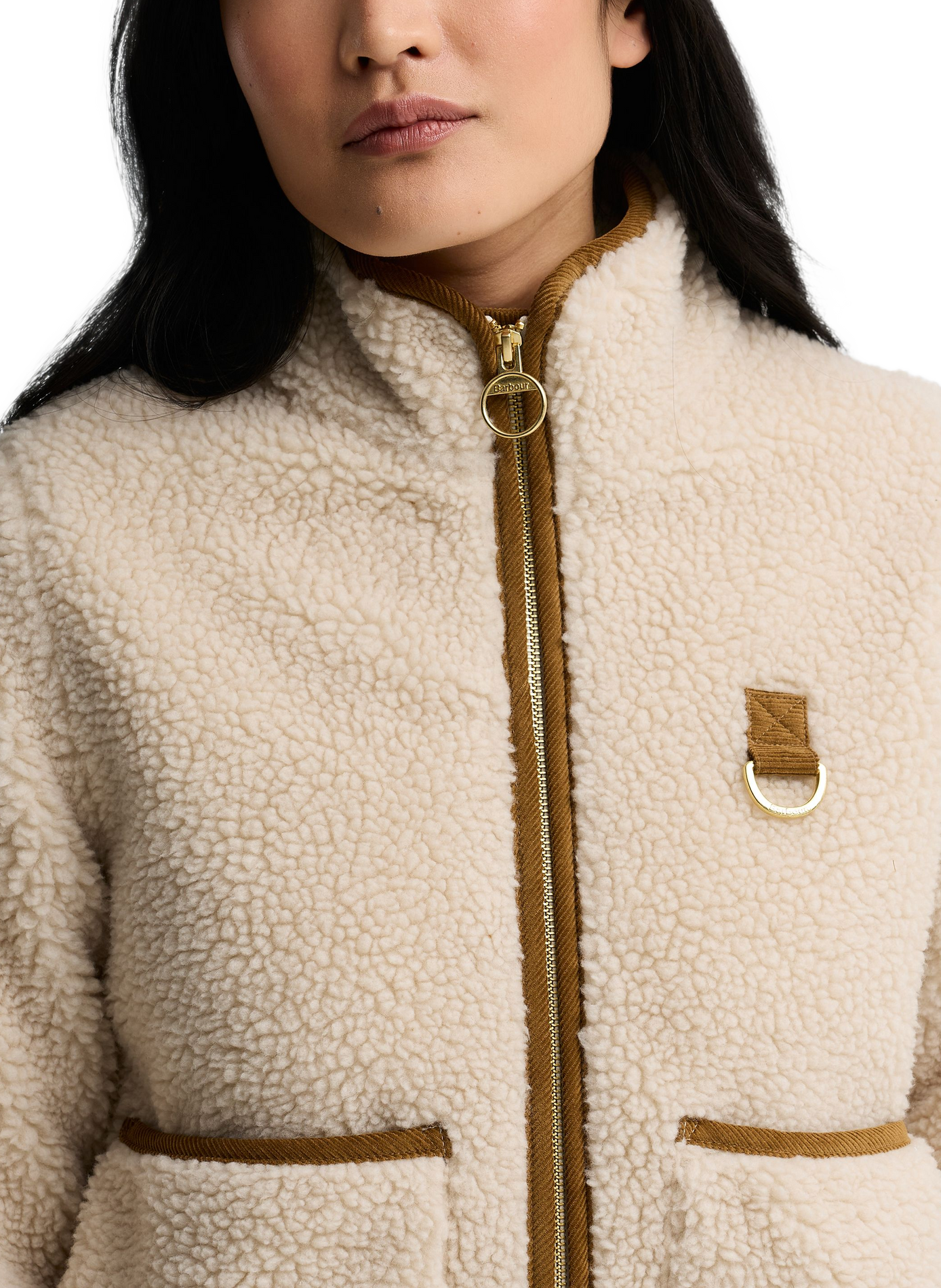 Veste polaire col montant BARBOUR Beige