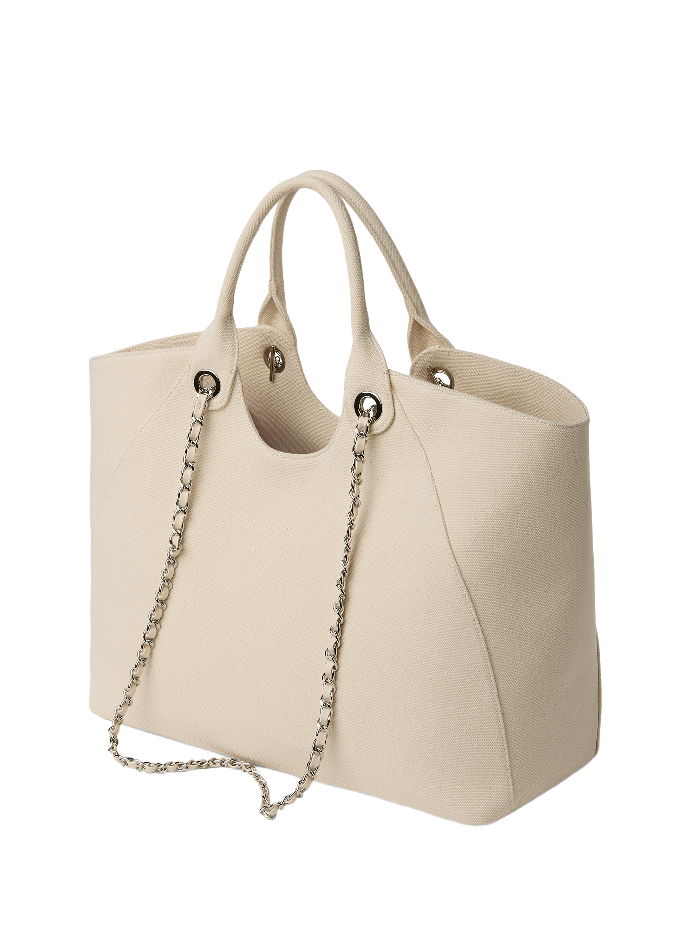 Sac à main imprimé en coton | Beige KARL LAGERFELD Femme